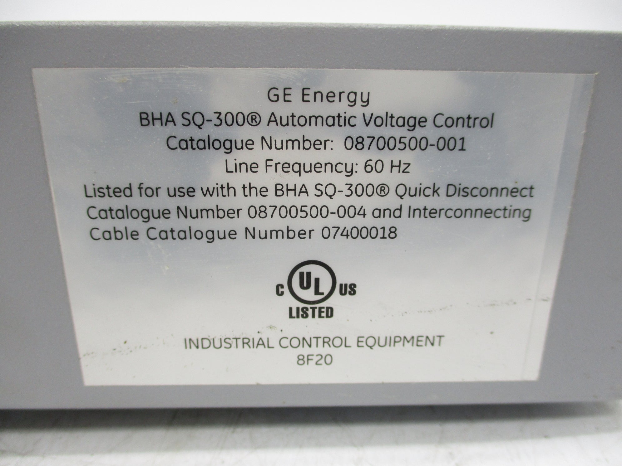 BHA 08700500-001 SQ300 (AS PICTURED) UNMP