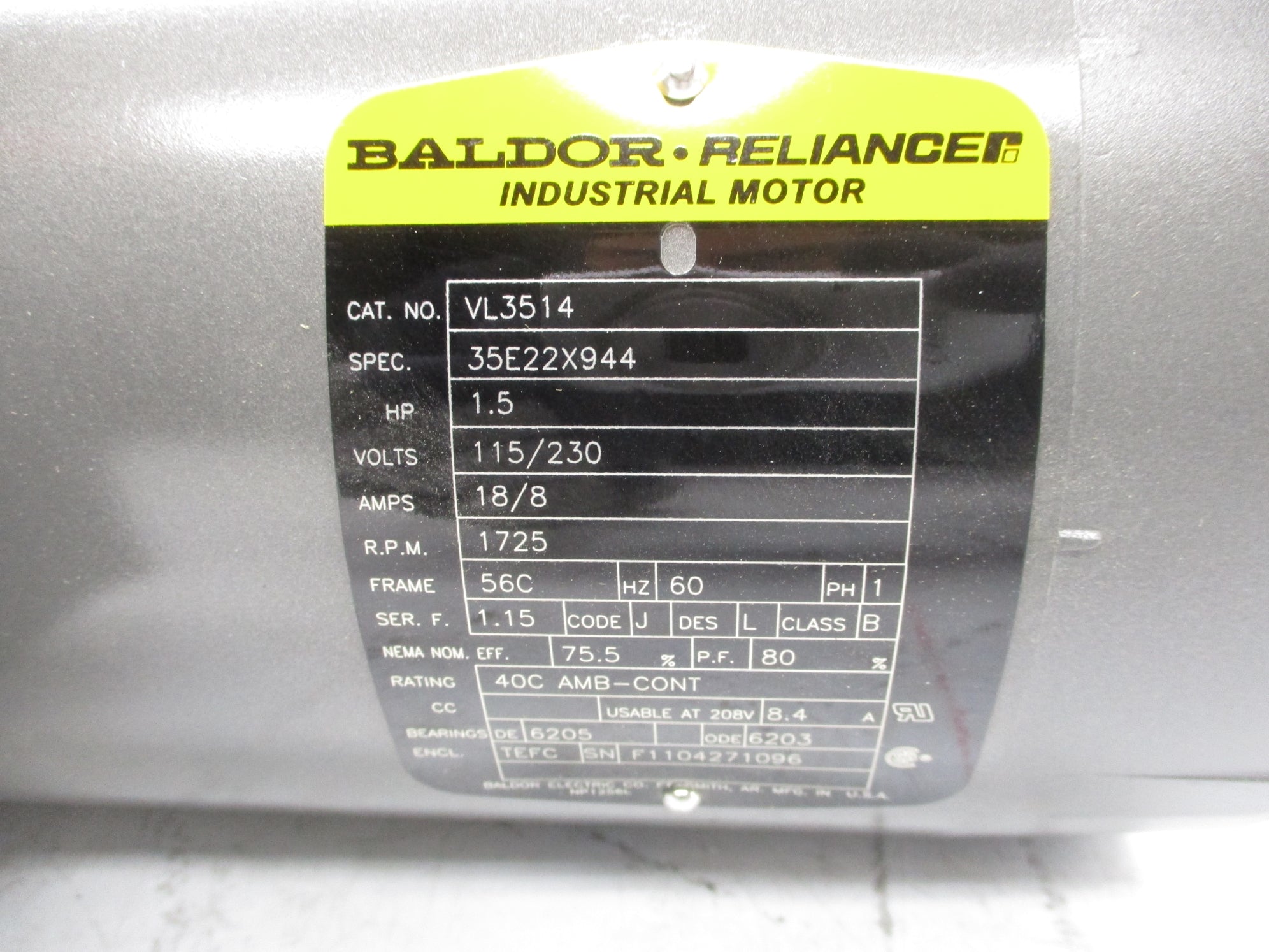 BALDOR VL3514 NSNP