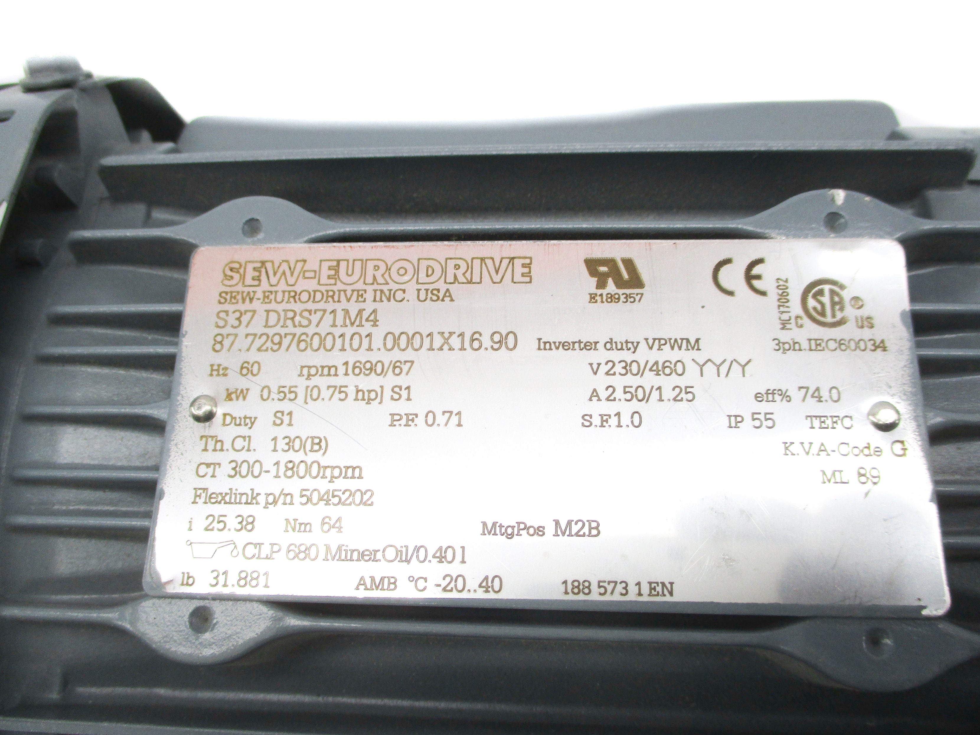 SEW EURODRIVE S37DRS71M4 NSNP