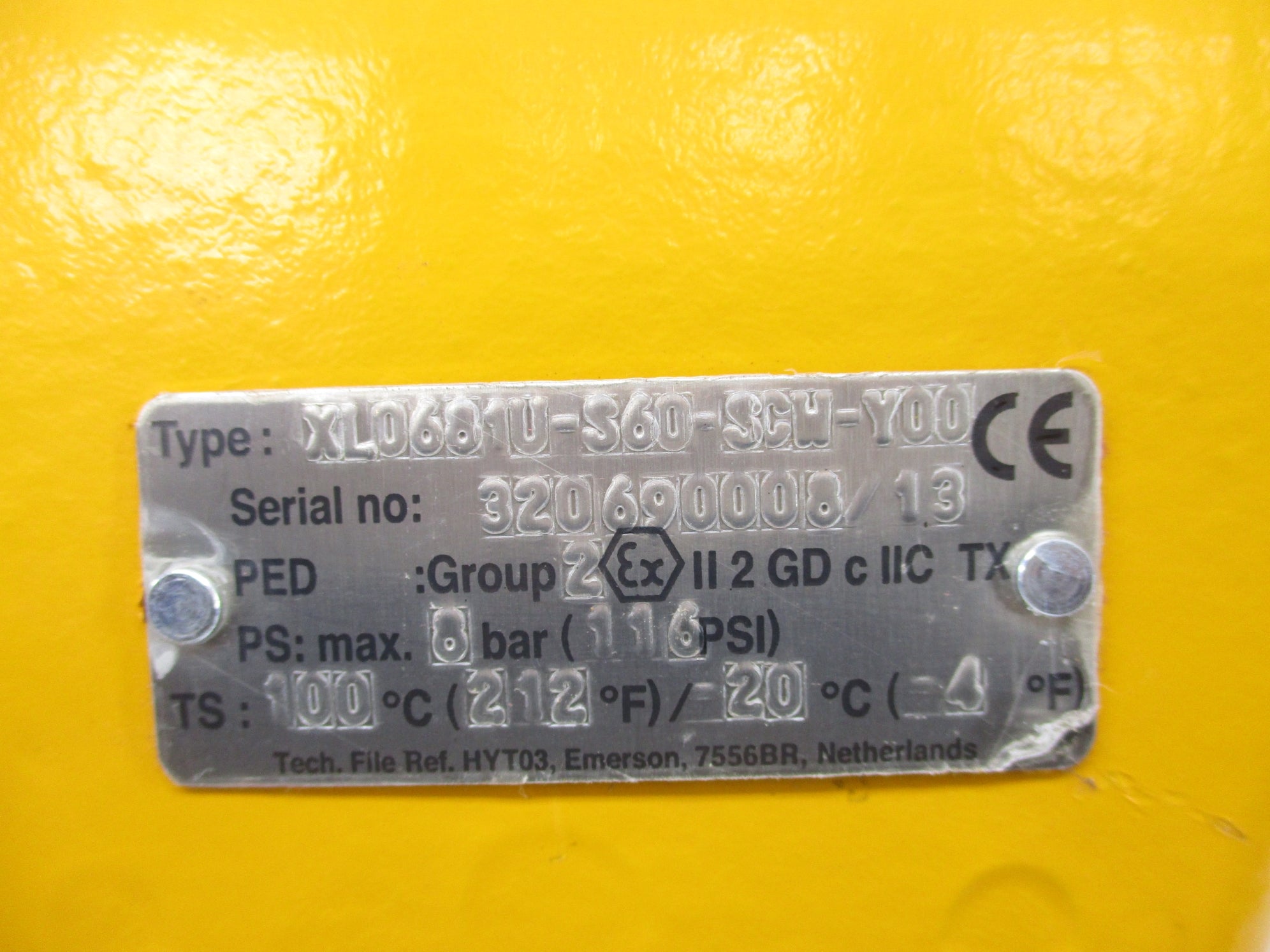 HYTORK XL0681U-S60-SCW-Y00 116PSI NSNP