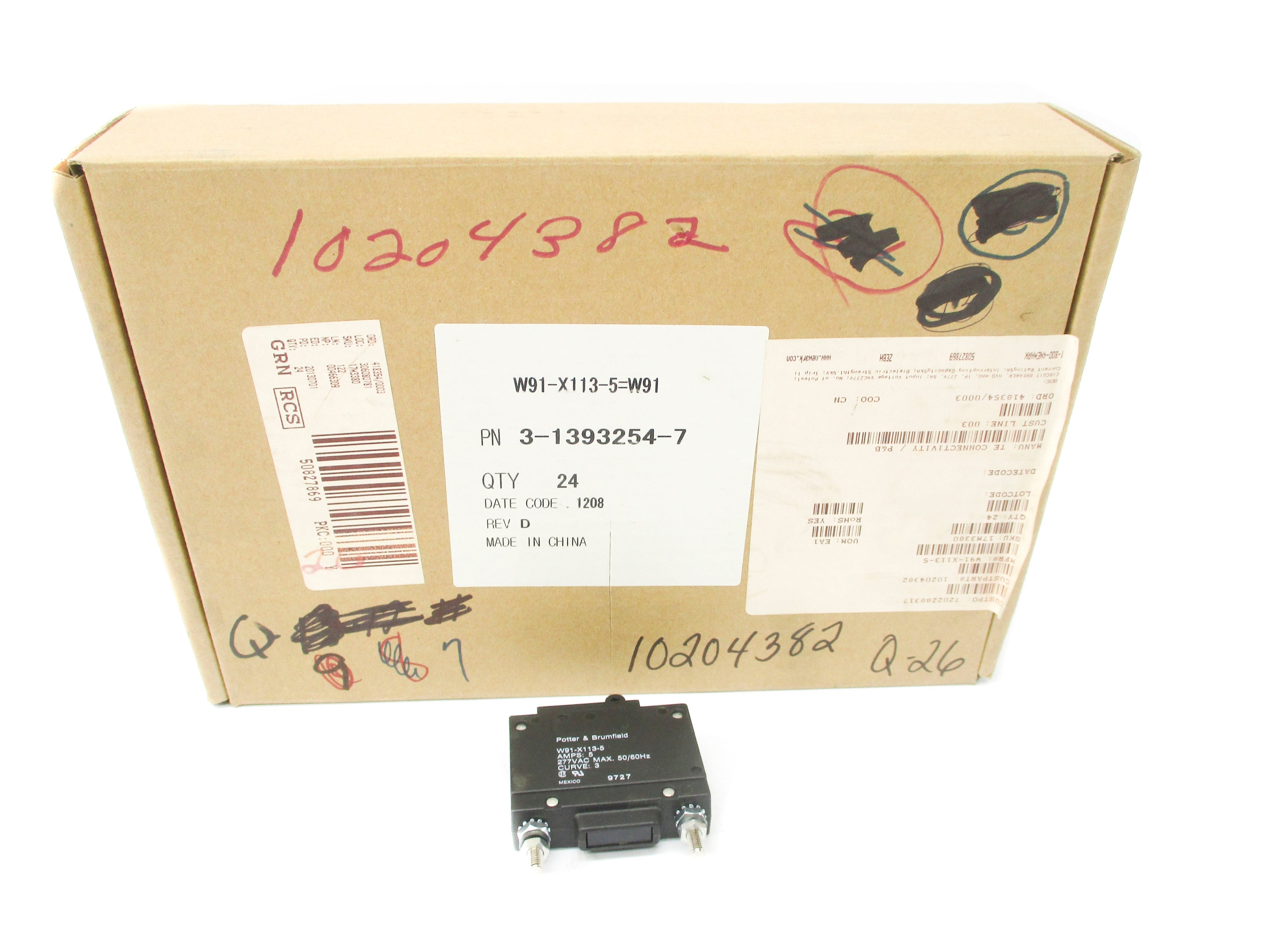 POTTER & BRUMFIELD W91-X113-5 5A 277VAC (PKG OF 24) NSMP