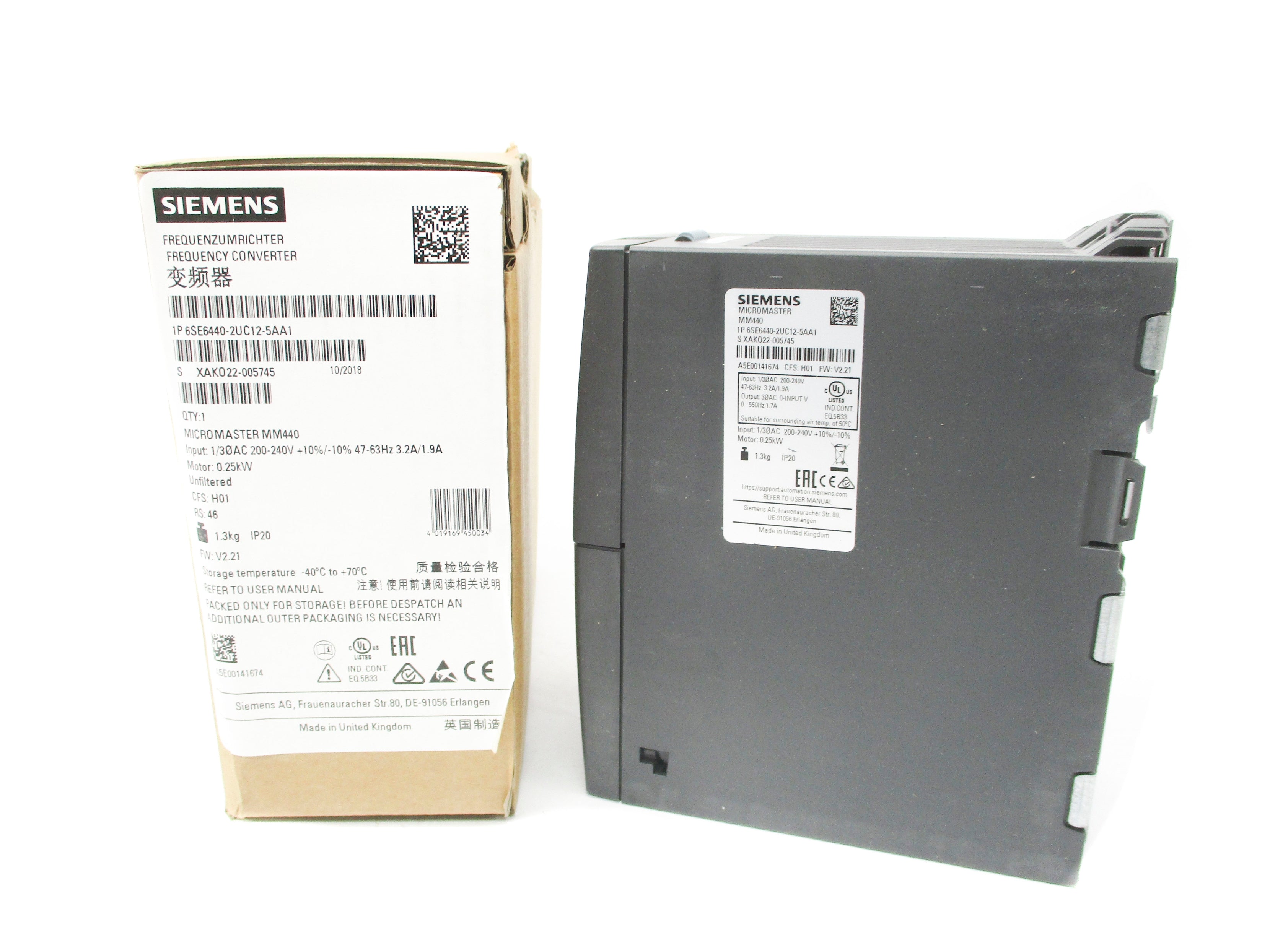 SIEMENS 6SE6440-2UC12-5AA1 NSMP