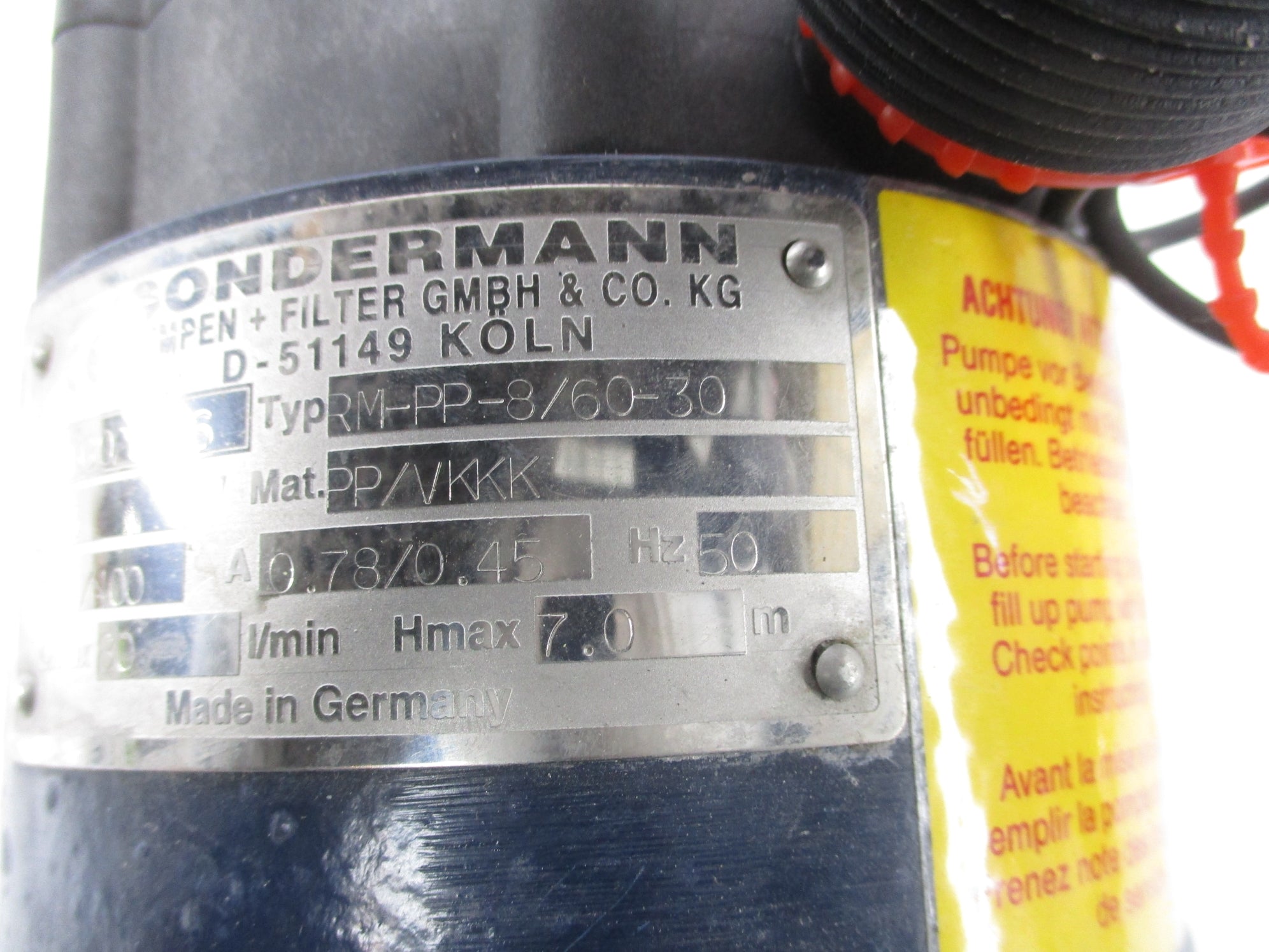 SONDERMANN RM-PP-8/60-30 (AS PICTURED) UNMP