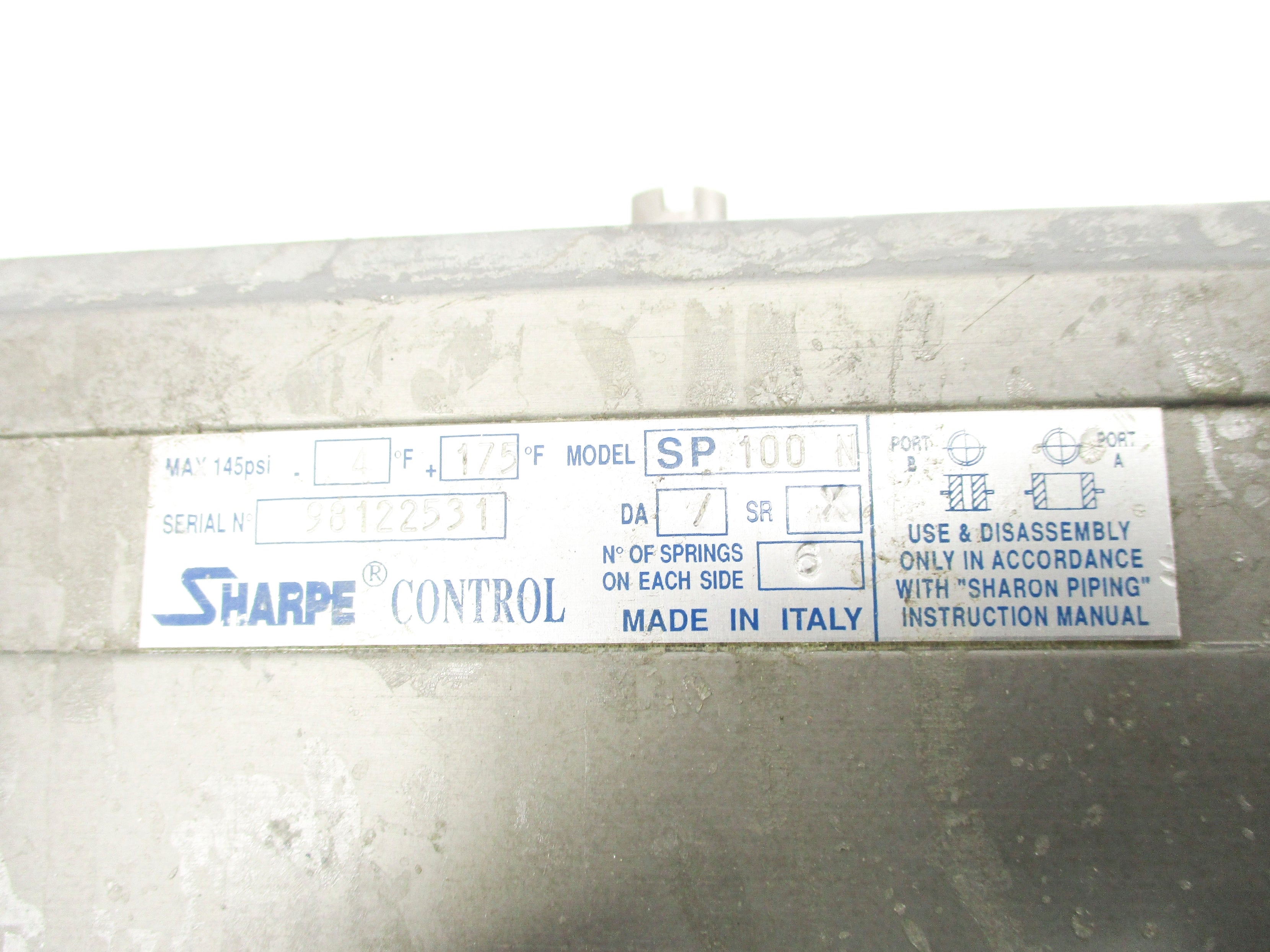 SHARPE CONTROL SP100N 50116 2" UNMP