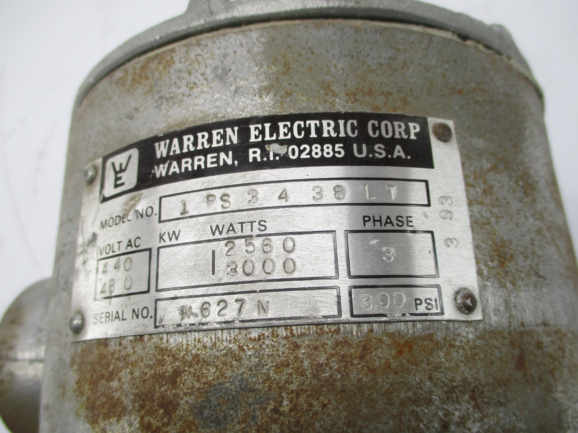WARREN ELECTRIC 1PS3438LT 300PSI (AS PICTURED) NSNP