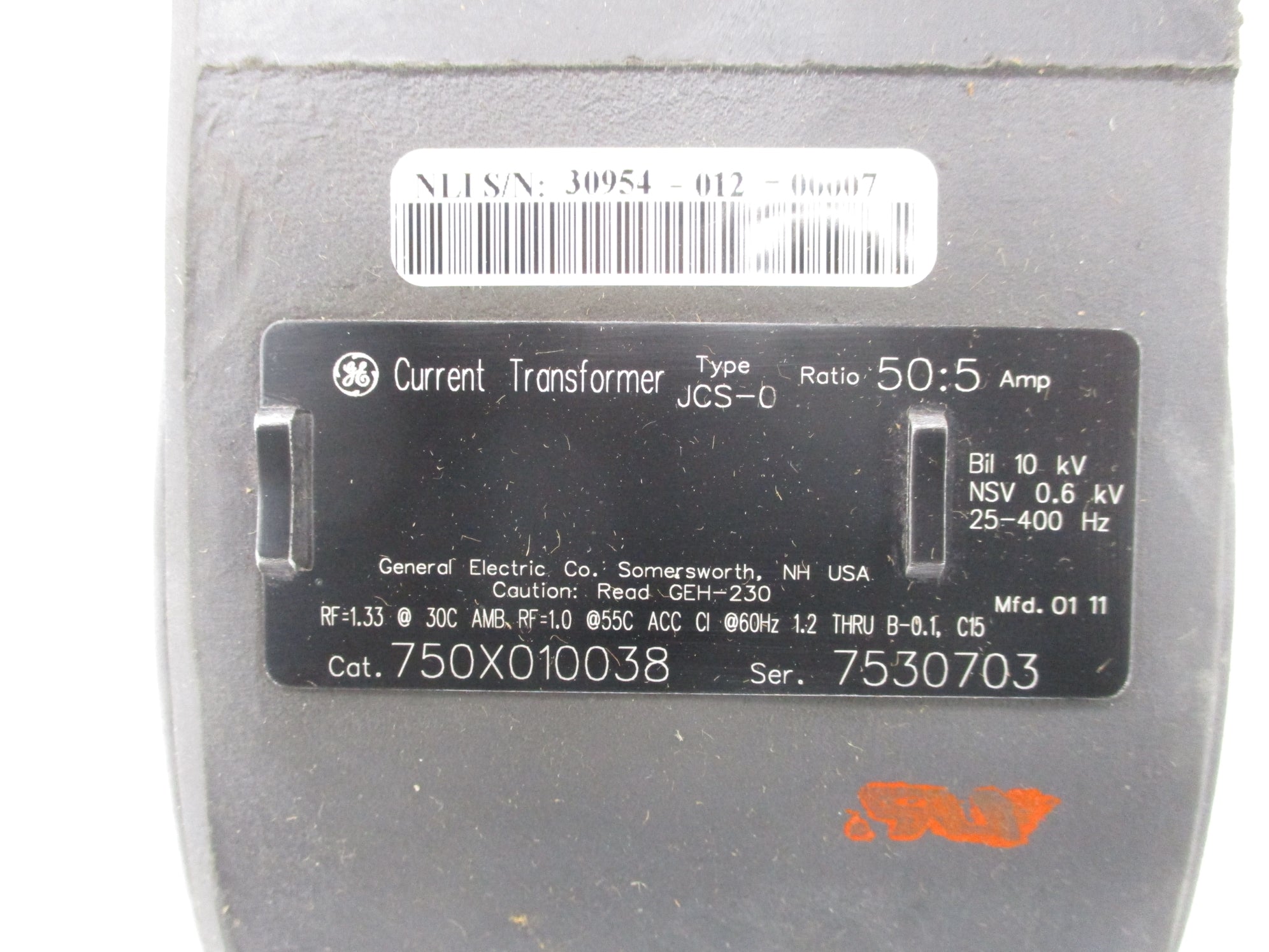 GENERAL ELECTRIC 750X010038 NSNP
