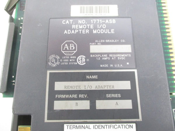 ALLEN BRADLEY 1771-ASB SER. A F/W B UNMP