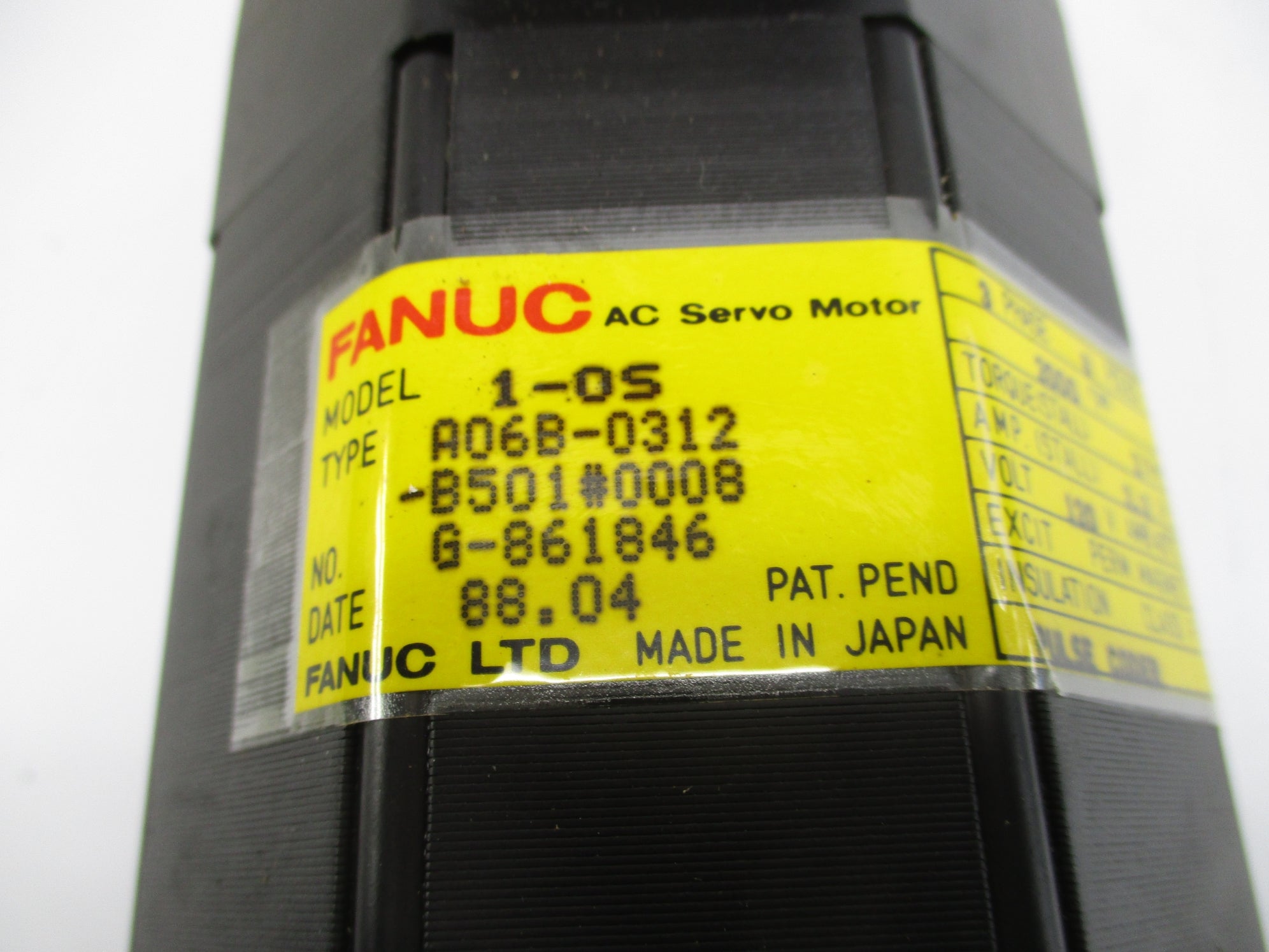 FANUC A06B-0312-B501#0008 120V 2.2A NSNP