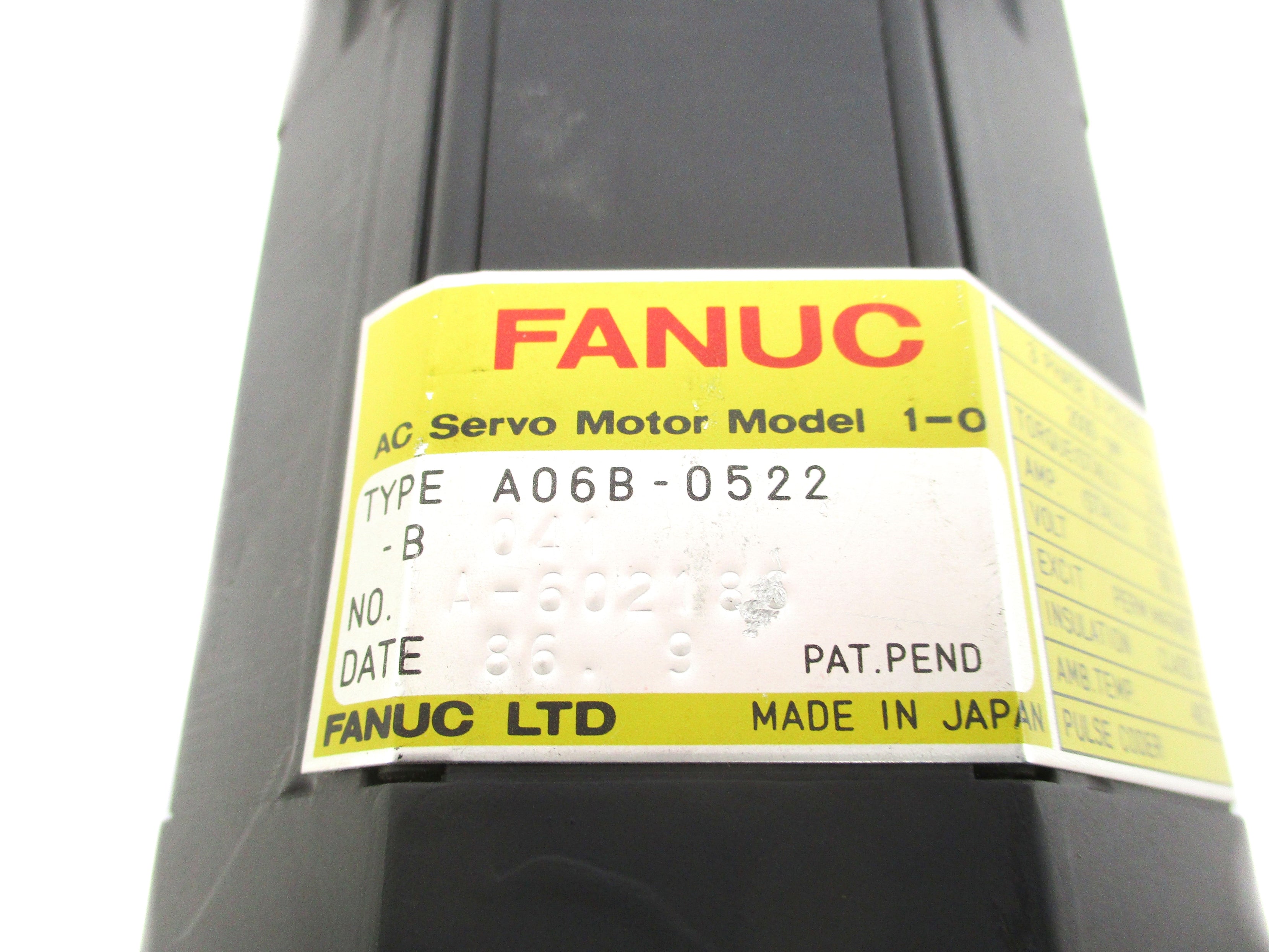 FANUC A06B-0522-B041 90V 2.9A NSNP