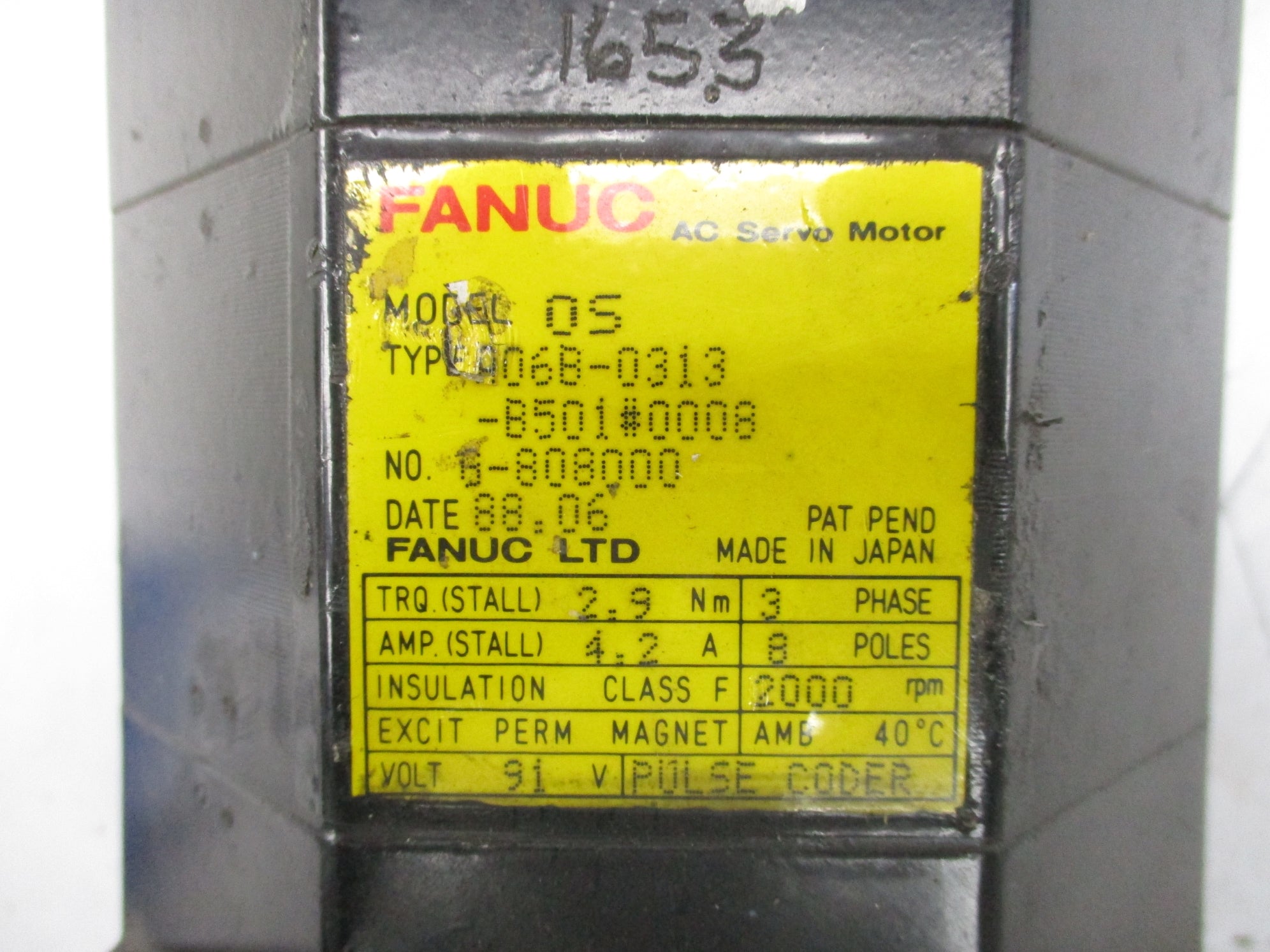FANUC A06B-0313-B501#0008 UNMP