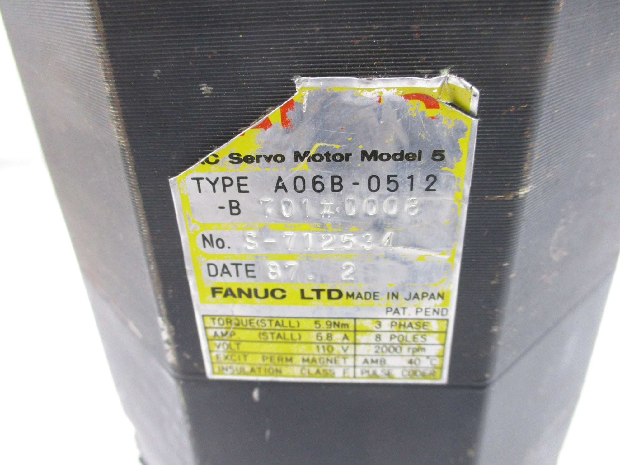 FANUC A06B-0512-B701#0008 UNMP