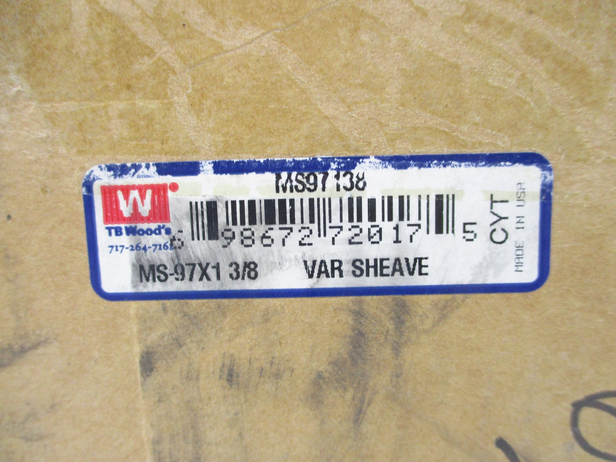 TB WOODS MS-97X13/8 MS97138 NSFS