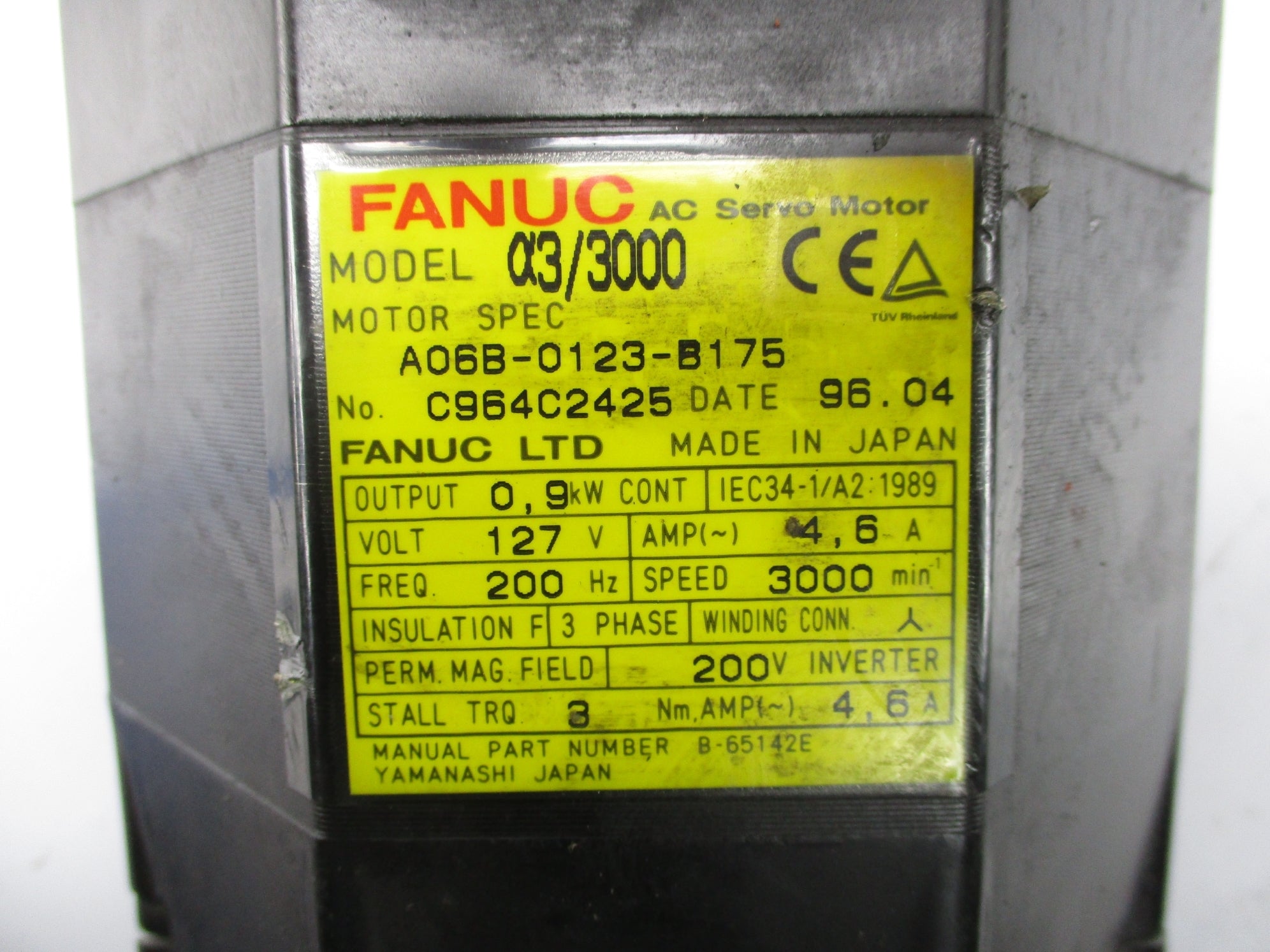 FANUC A06B-0123-B175 UNMP