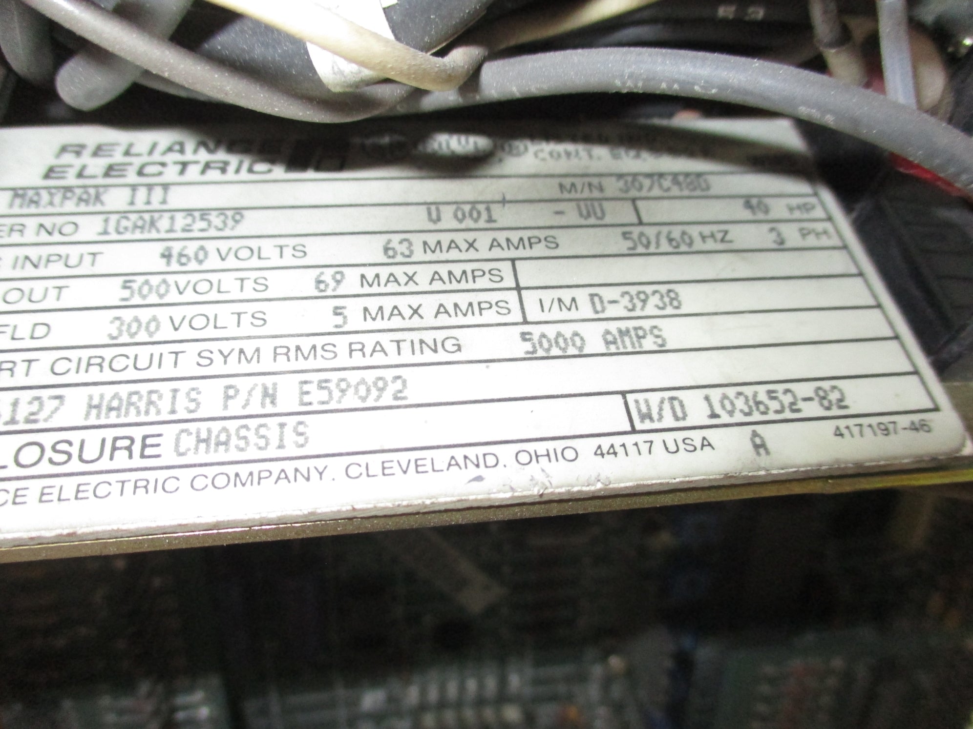 RELIANCE ELECTRIC 307C48D UNMP