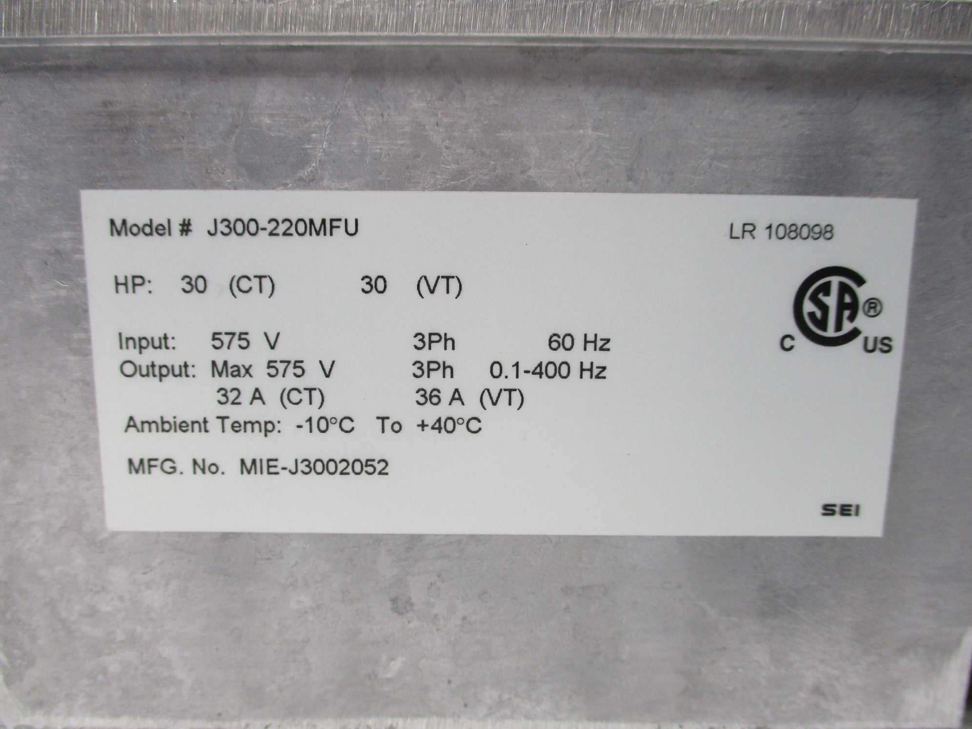 HITACHI J300-220MFU NSNP