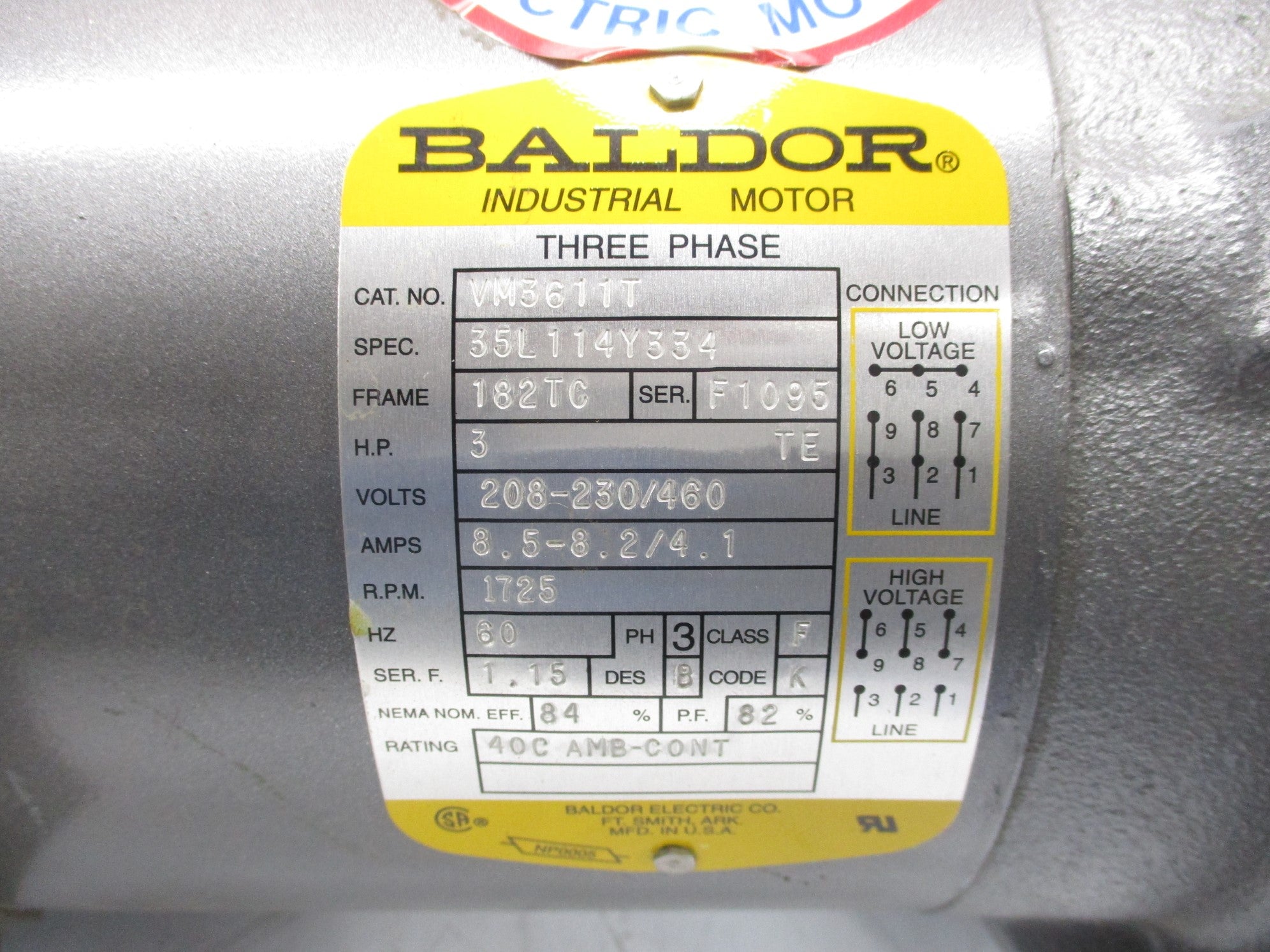 BALDOR VM3611T NSNP