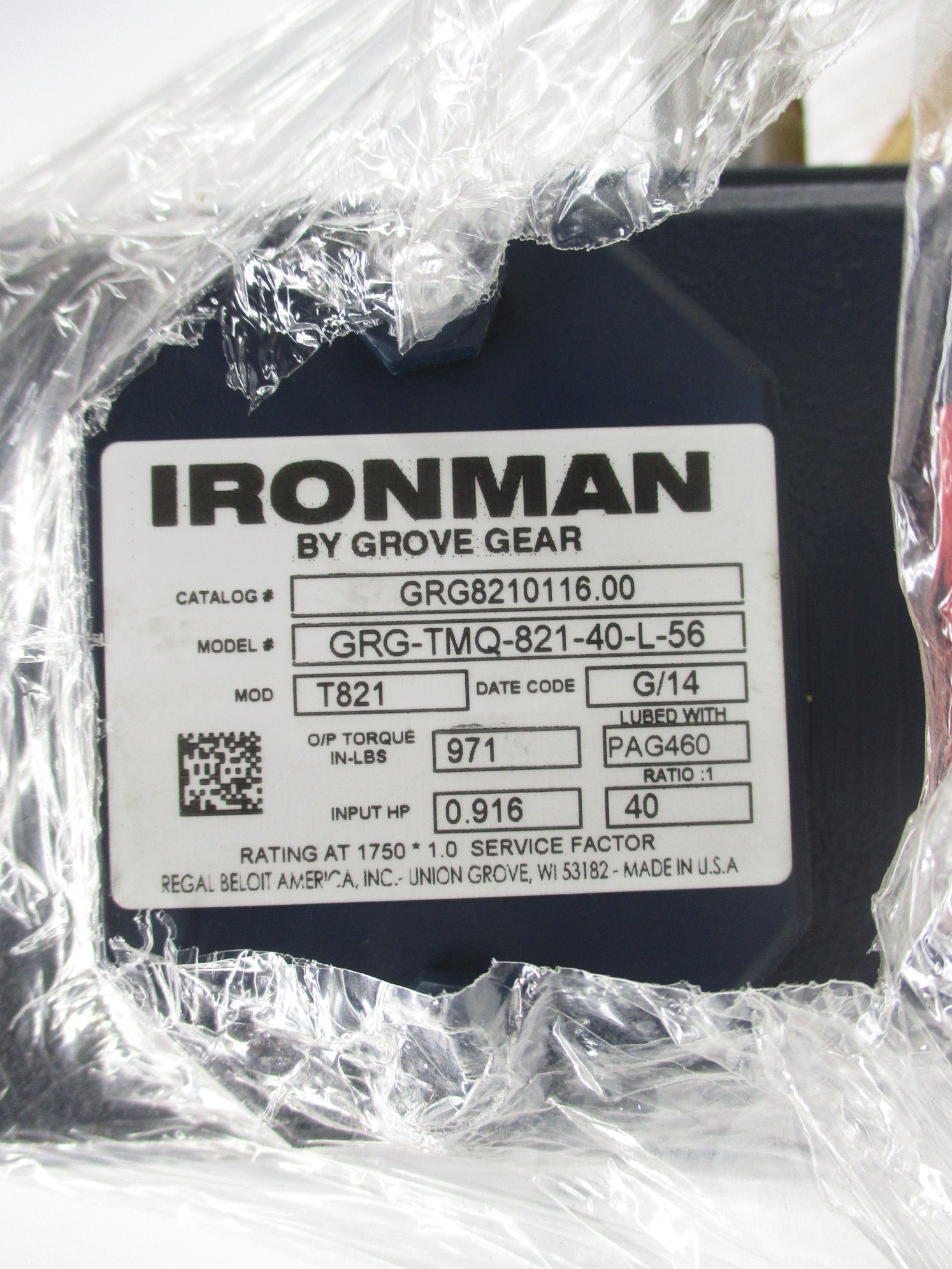 GROVE GEAR GRG-TMQ-821-40-L-56 NSMP