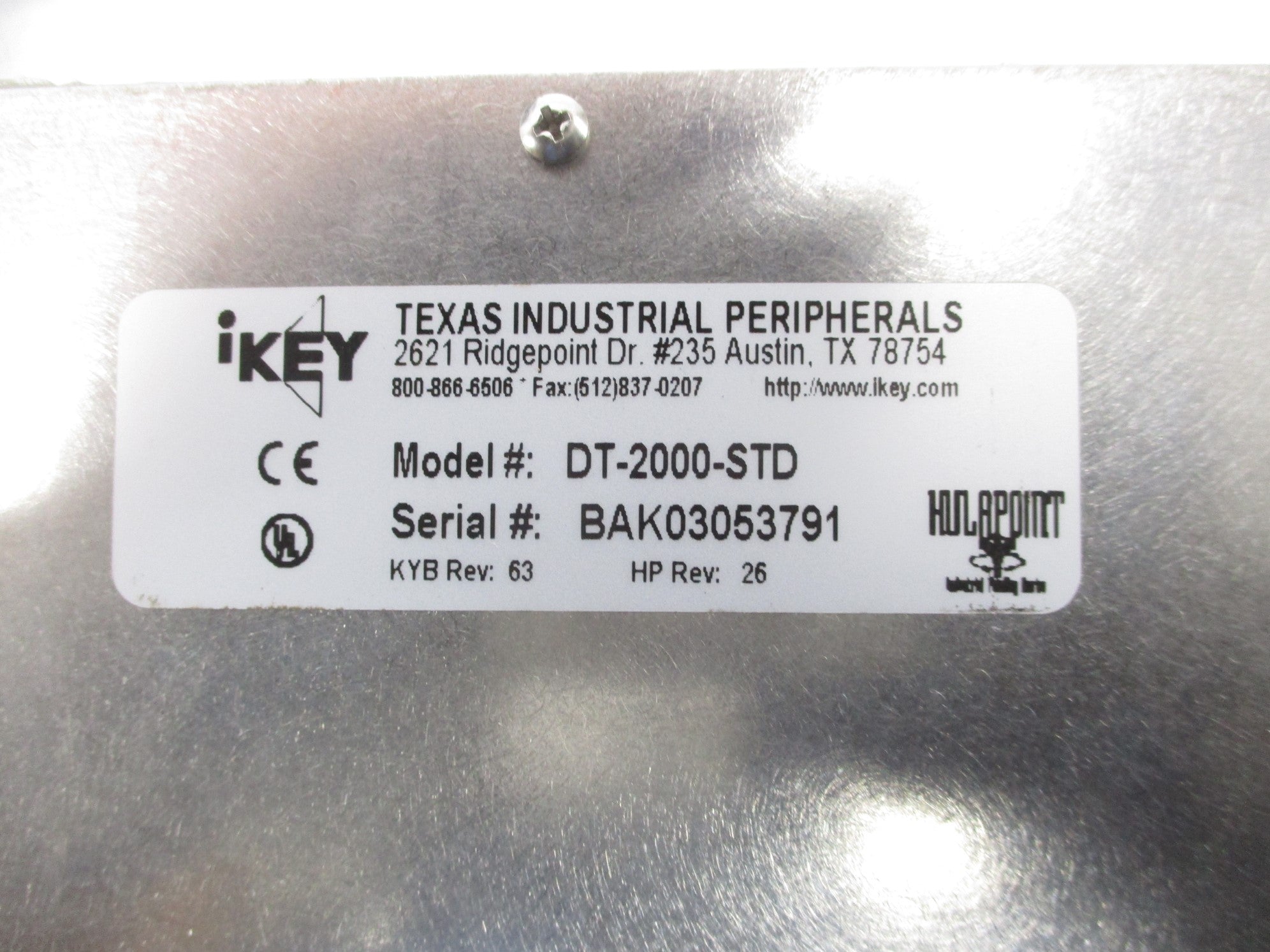 TEXAS INDUSTRIAL DT-2000-STD UNMP