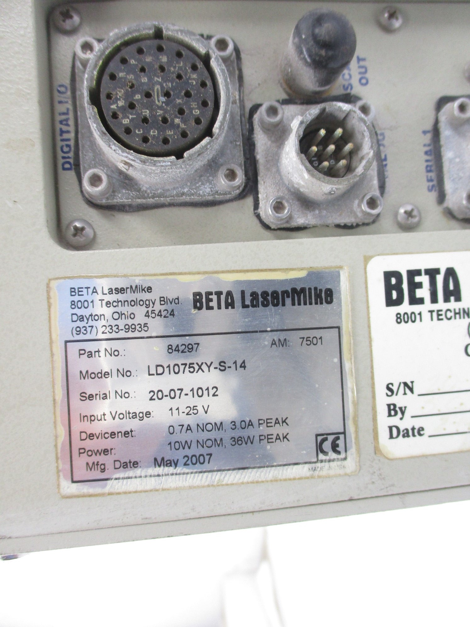 BETA LASERMIKE LD1075XY-S UNMP