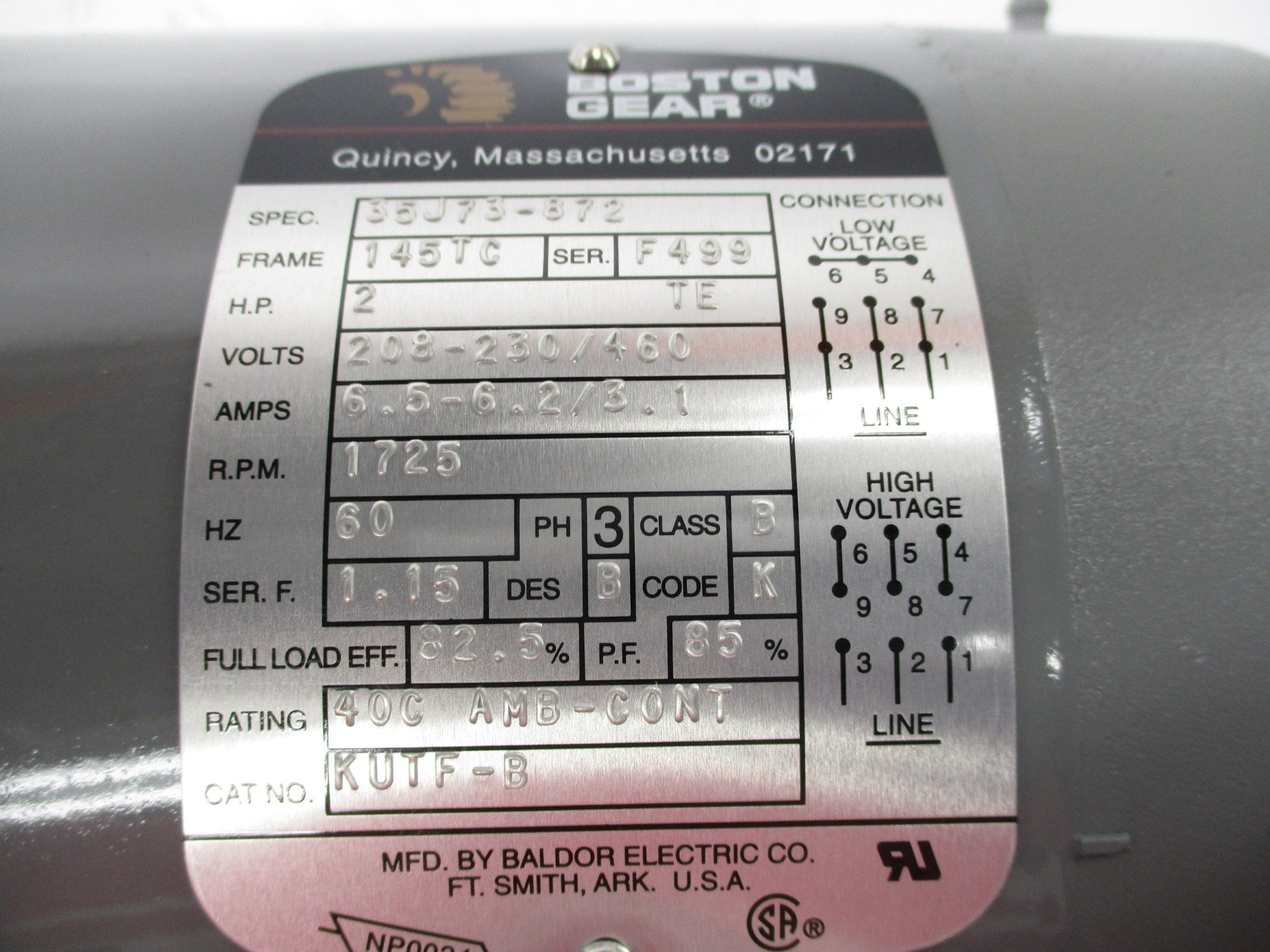 BOSTON GEAR KUTF-B 35J73-872 NSNP