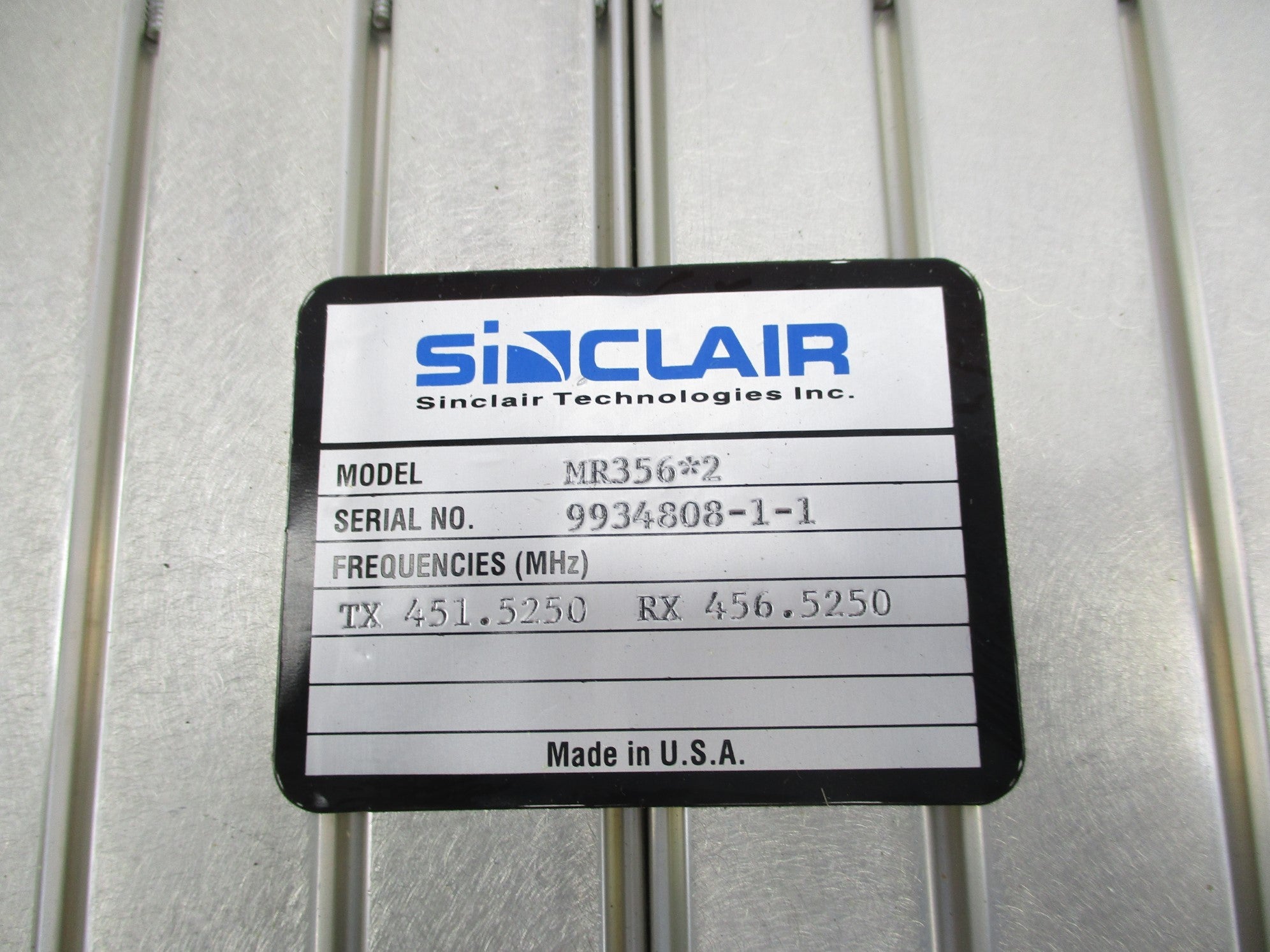 SINCLAIR TECHNOLOGIES MR356*2 UNMP