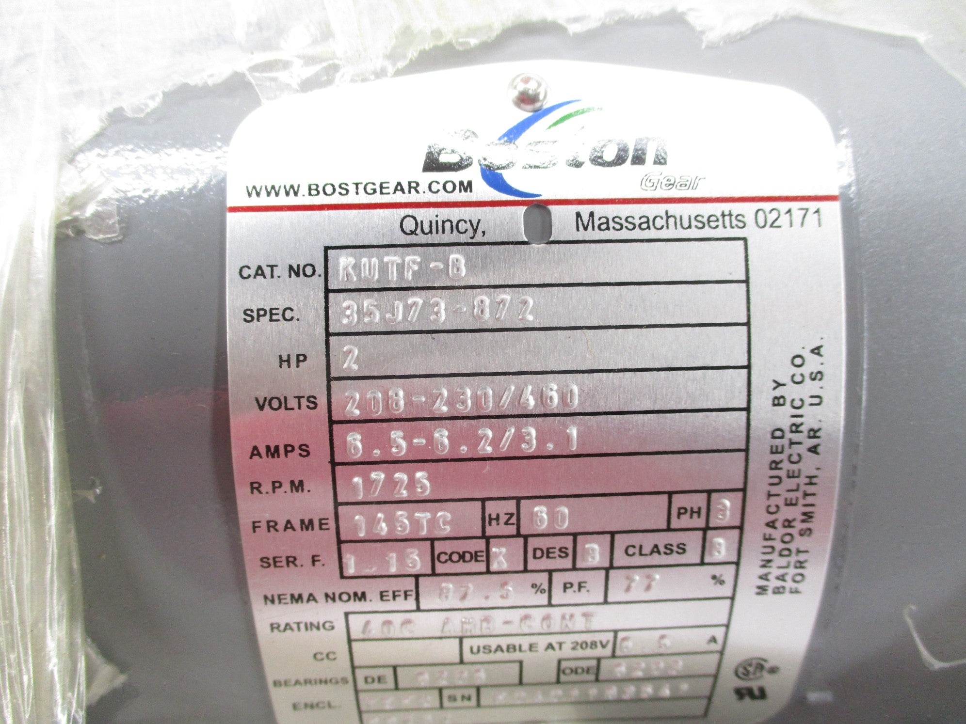 BOSTON GEAR KUTF-B 35J73-872 NSMP
