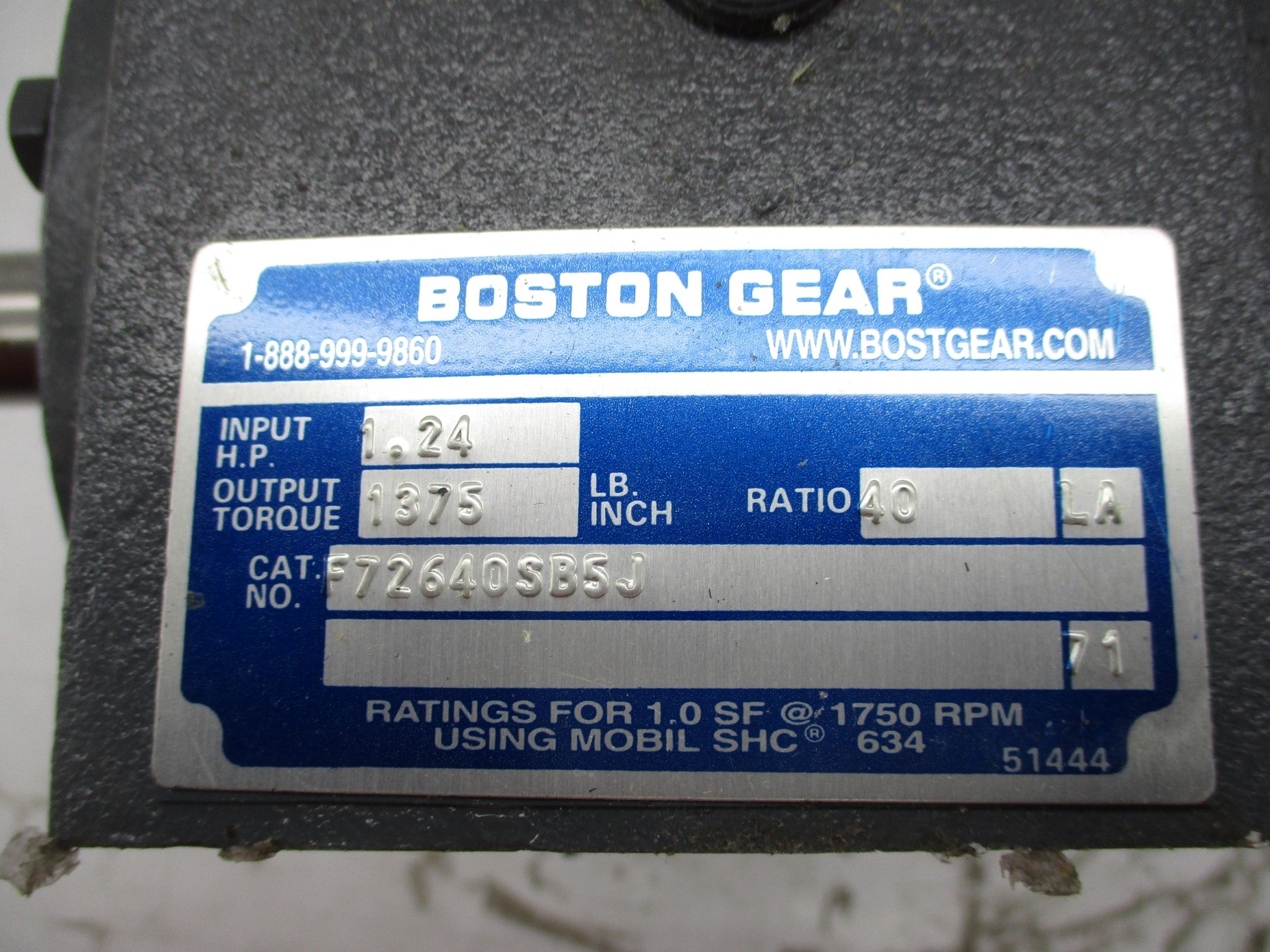 BOSTON GEAR F726-40S-B5-J NSMP