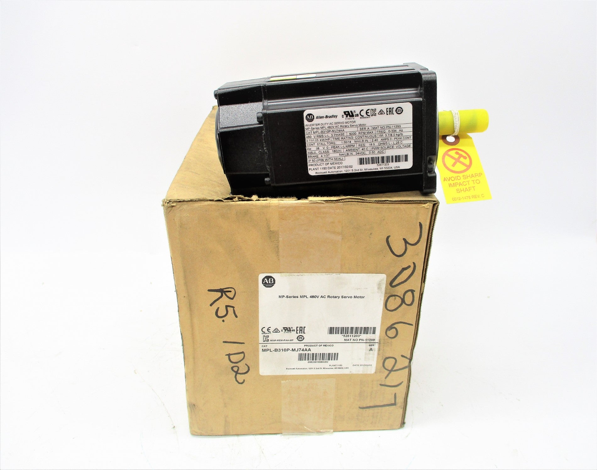 ALLEN BRADLEY MPL-B310P-MJ74AA SER. A NSMP