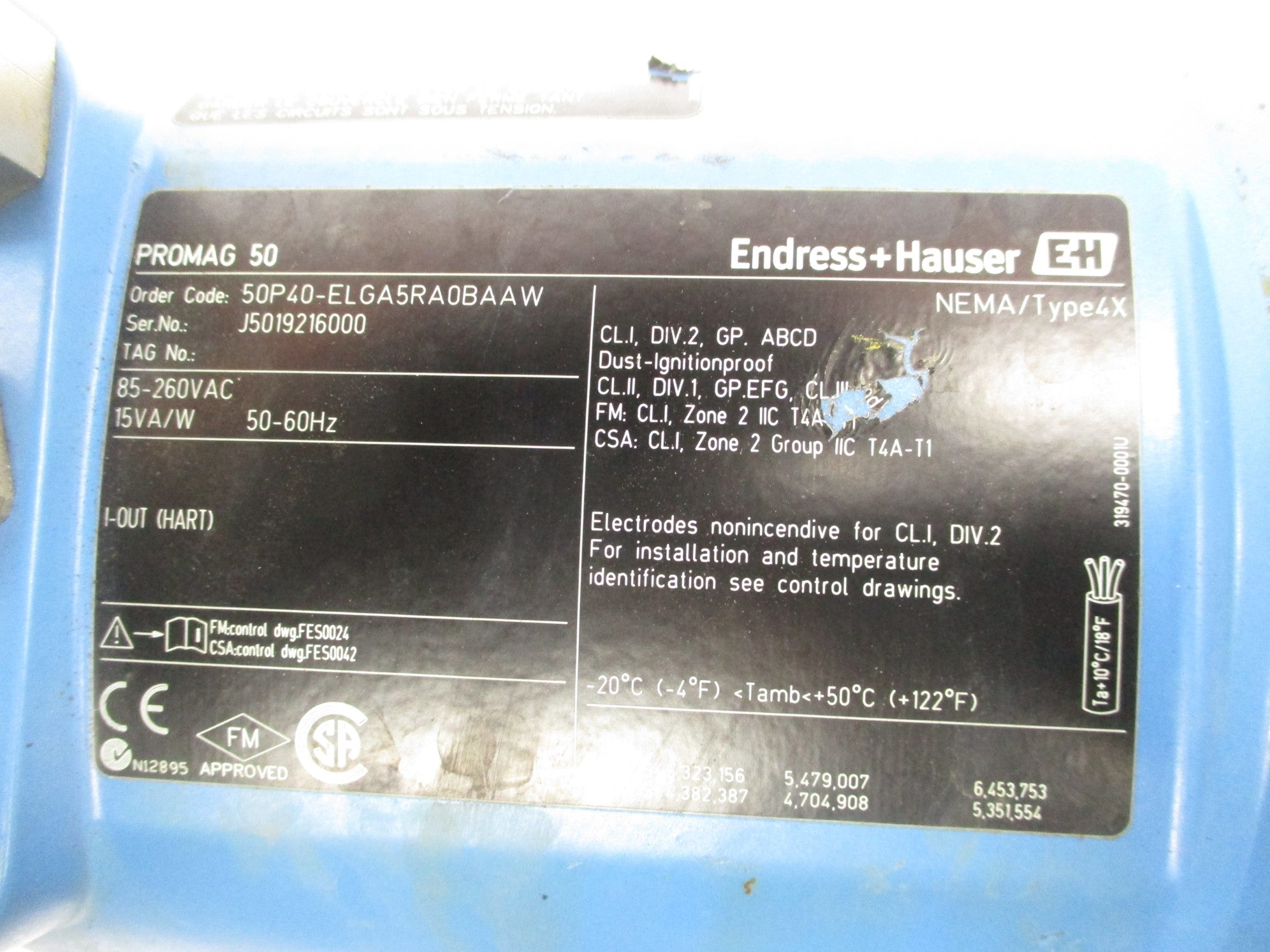 ENDRESS+HAUSER 50P40-ELGA5RA0BAAW UNMP