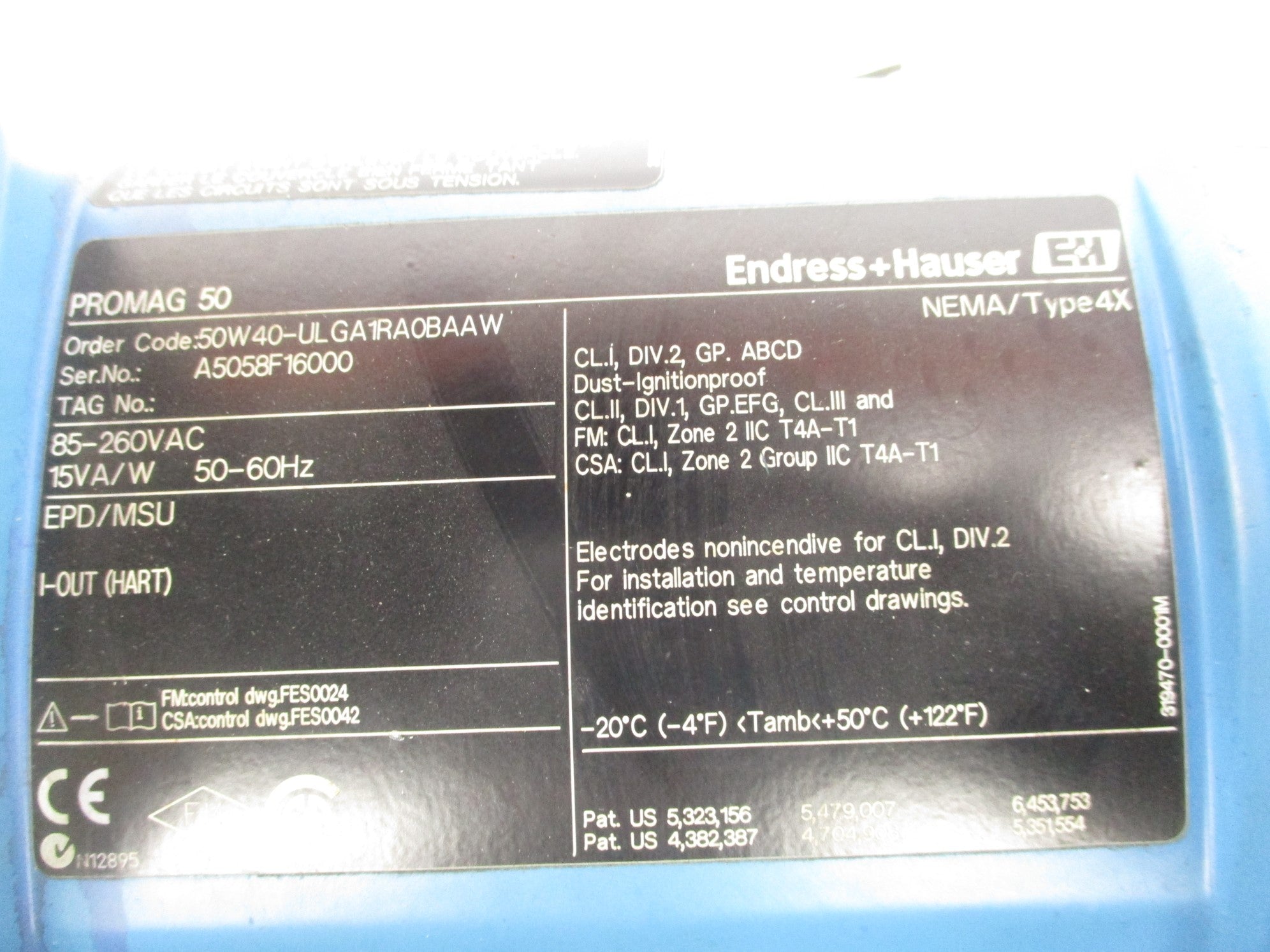 ENDRESS+HAUSER 50W40-ULGA1RA0BAAW UNMP