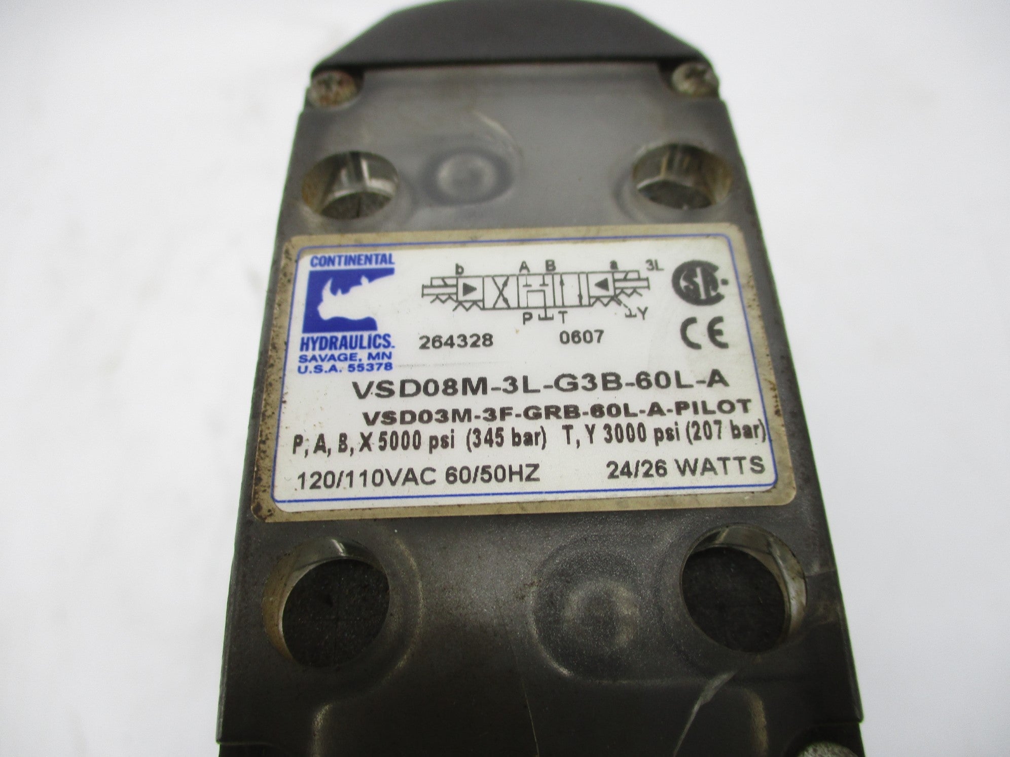 CONTINENTAL HYDRAULICS VSD08M-3L-G3B-60L-A 120V 5000PSI NSNP