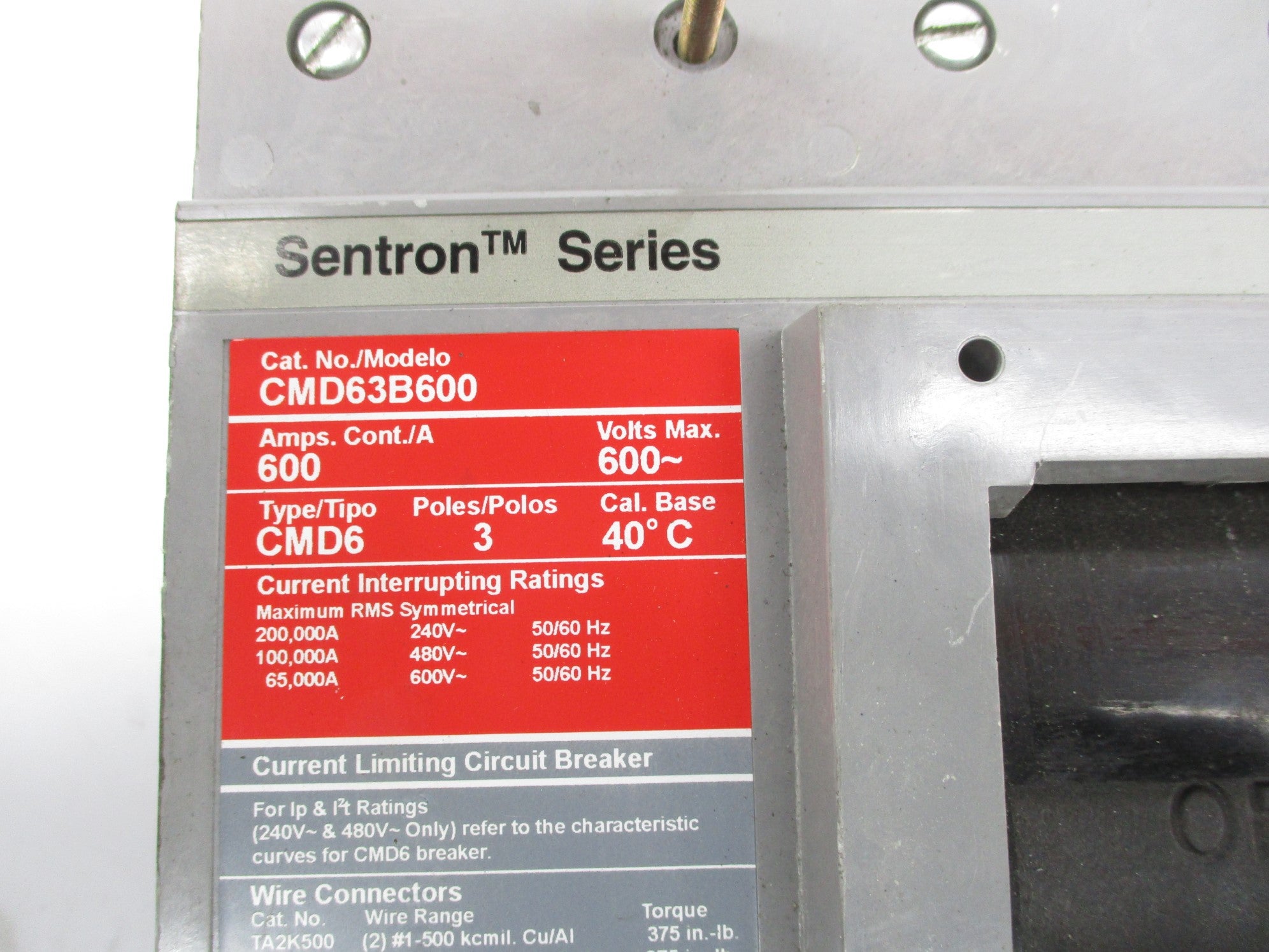 SIEMENS CMD63B600 600A 600V UNMP