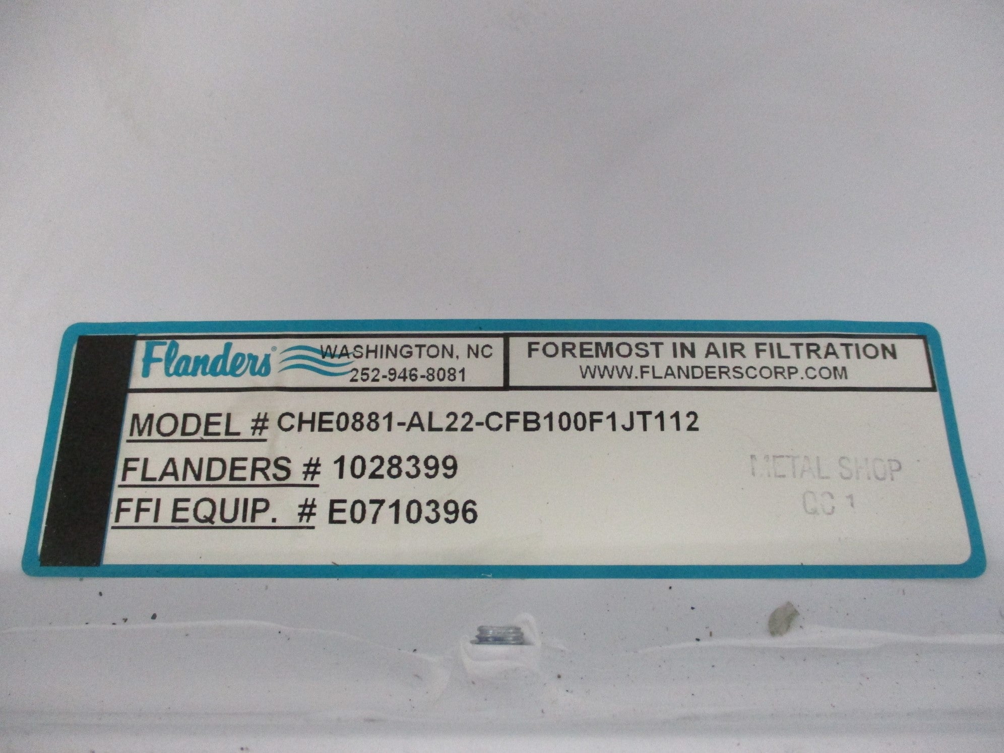 FLANDERS CHE0881-AL22-CFB100F1JT112 NSNP