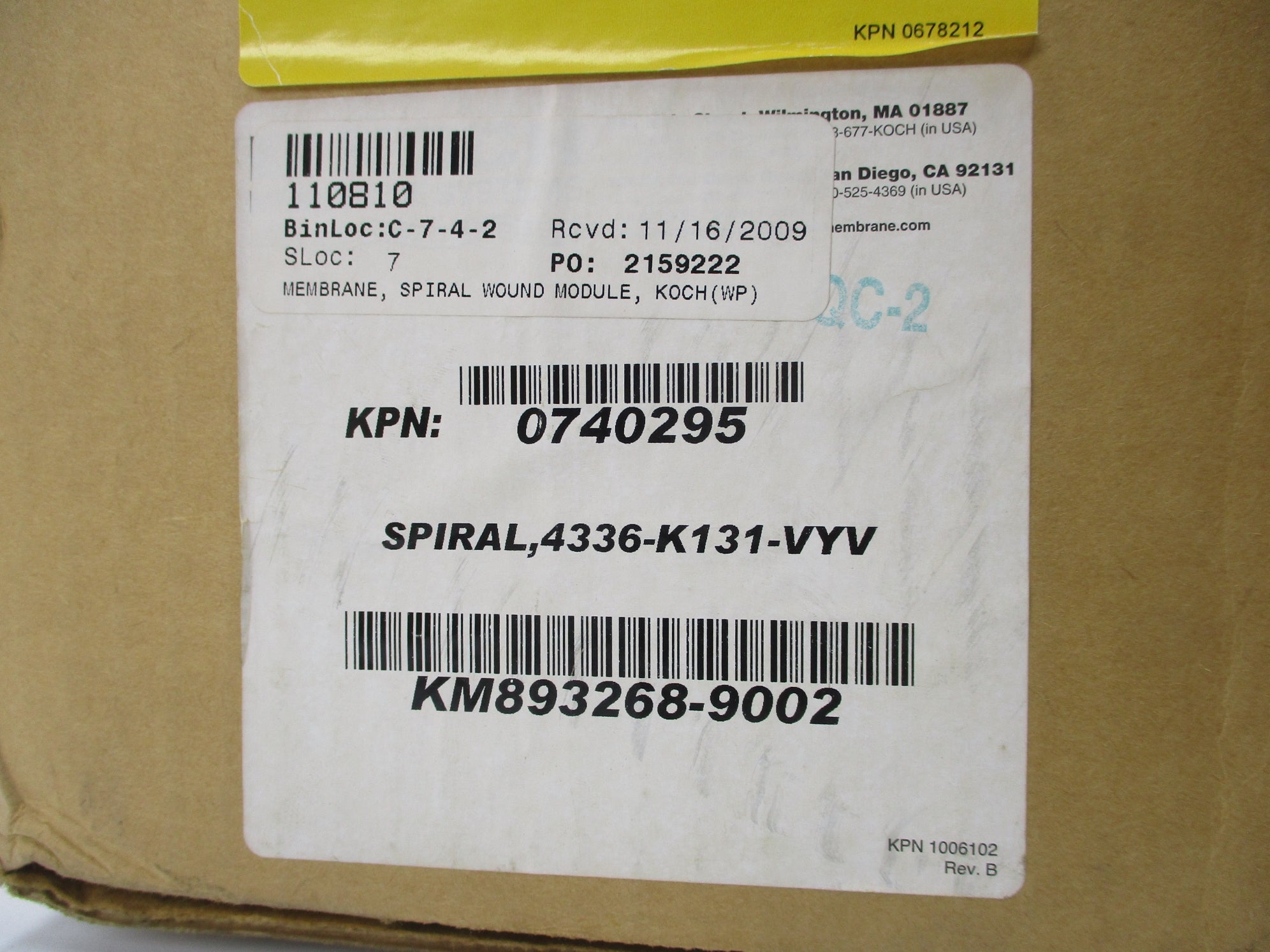 KOCH 0740295 NSMP