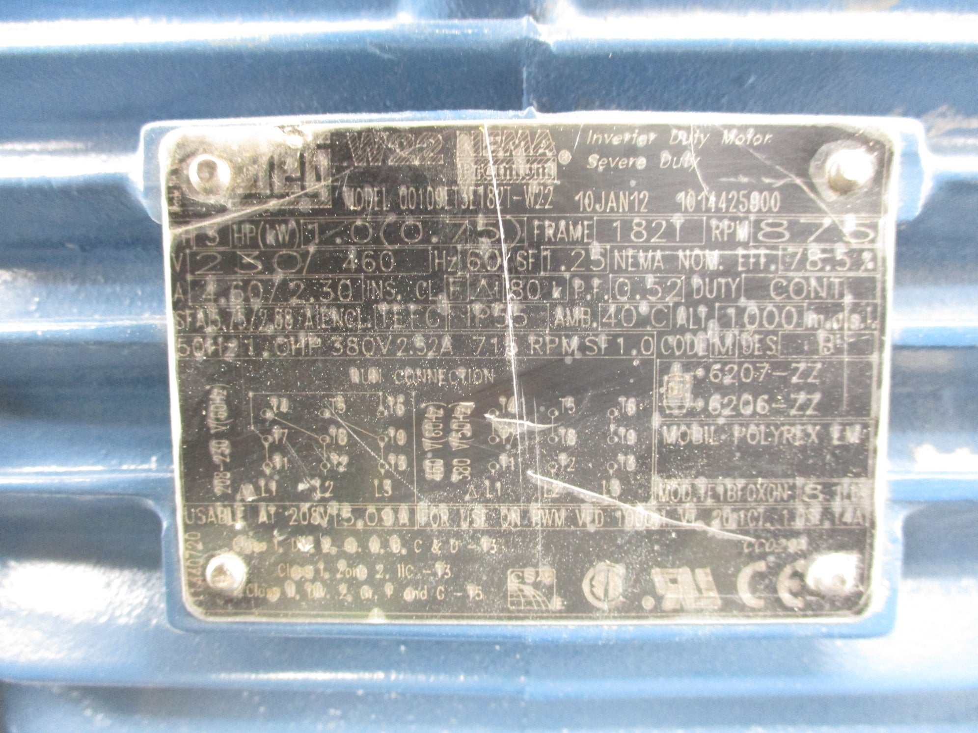 WEG 00109ET3E182T-W22 NSMP