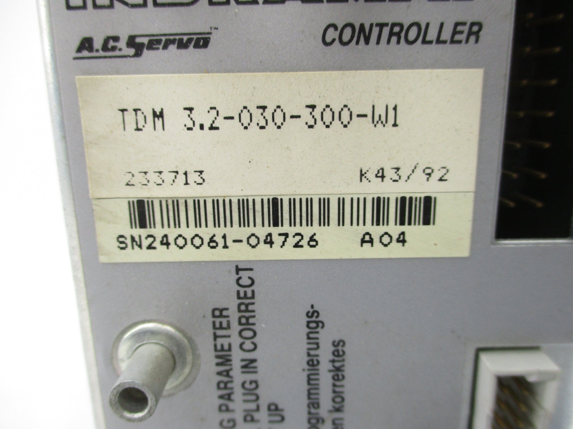 INDRAMAT TDM3.2-030-300-W1 (AS PICTURED) UNMP
