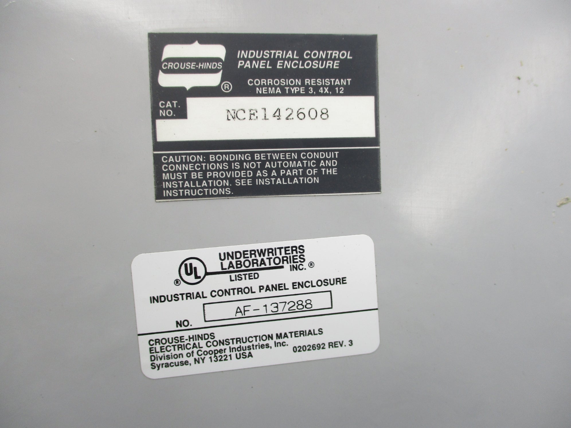 CROUSE HINDS NCE142608 (AS PICTURED) NSNP