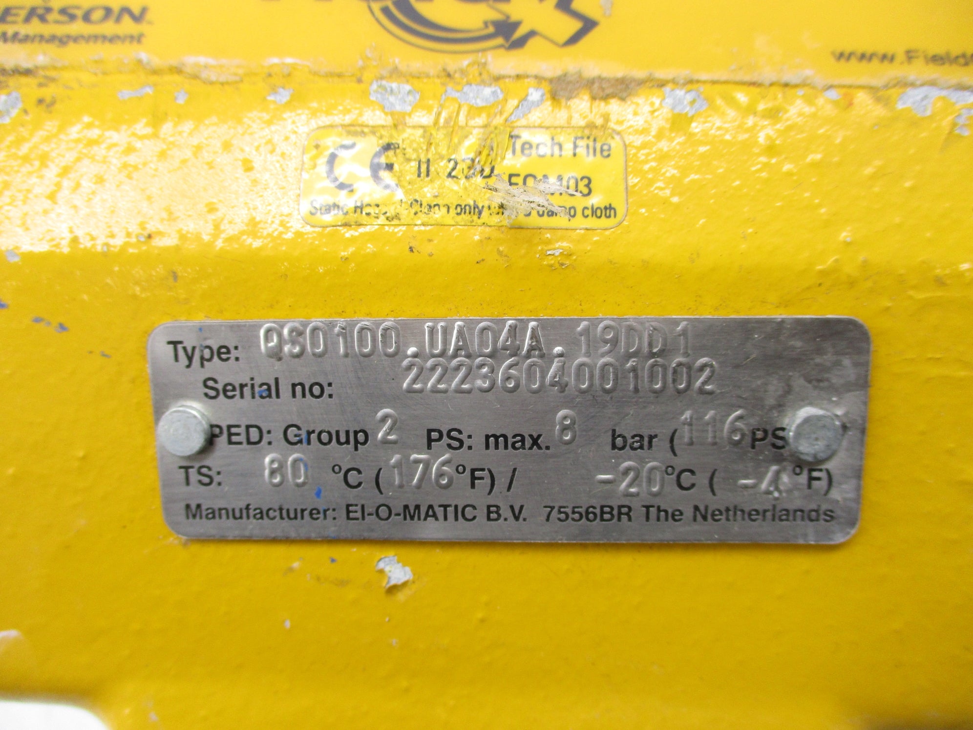 EMERSON QS0100.UA04A.19DD1 116PSI (AS PICTURED) UNMP