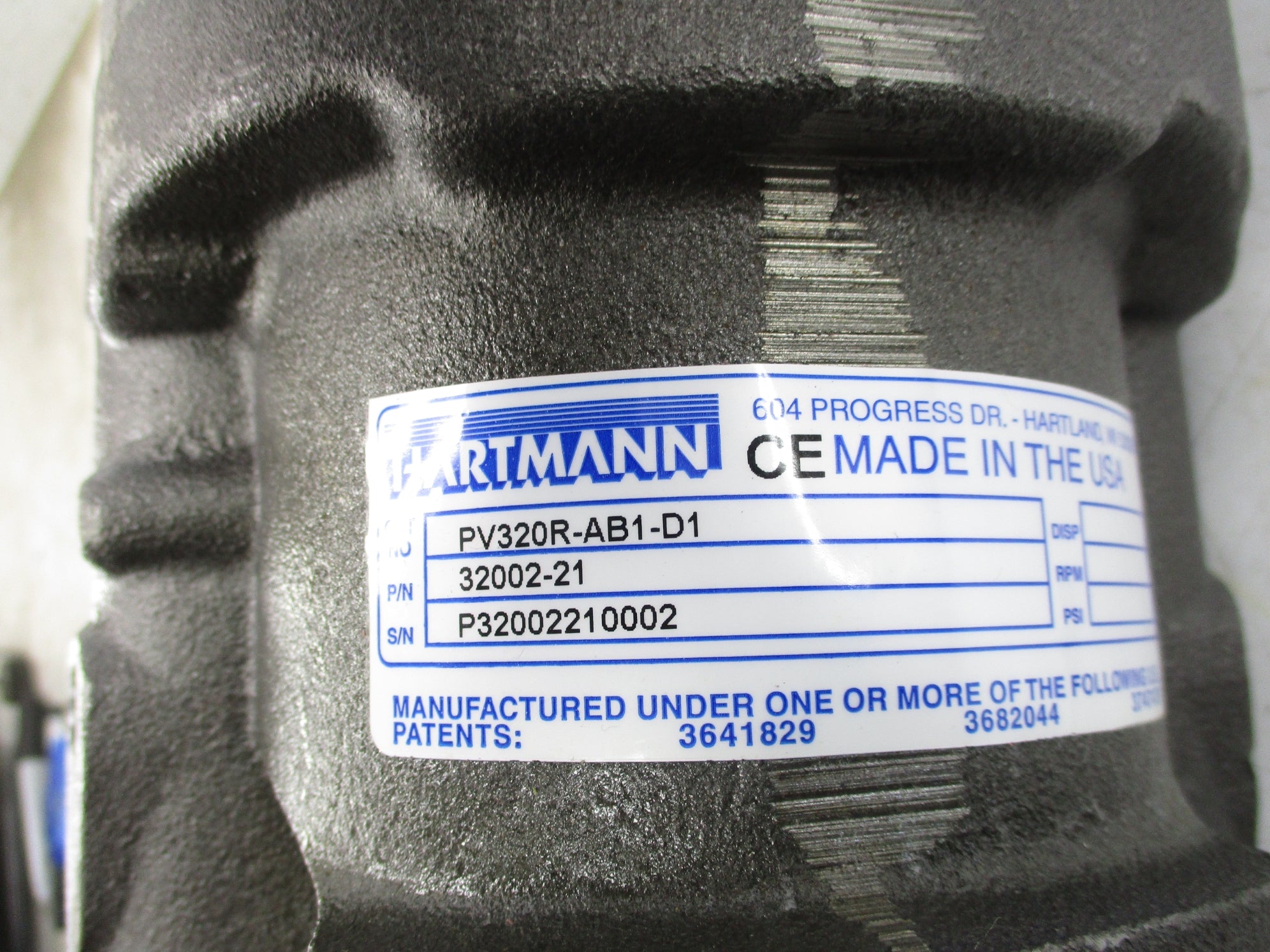 HARTMANN PV320R-AB1-D1 NSNP