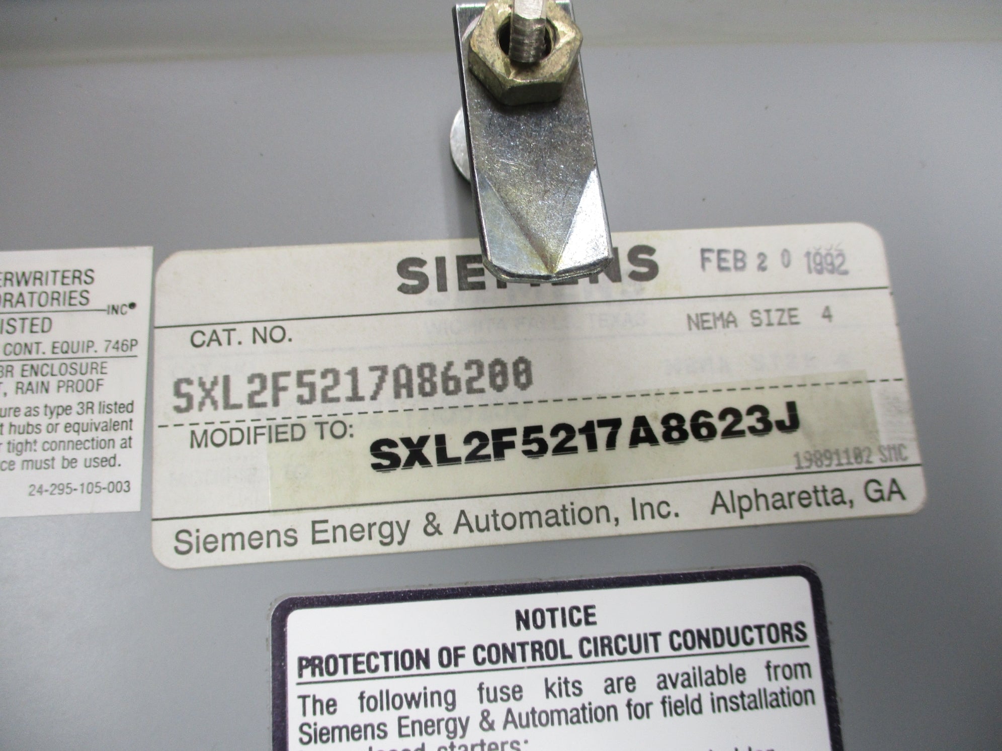 SIEMENS SXL2F5217A8623J NSNP