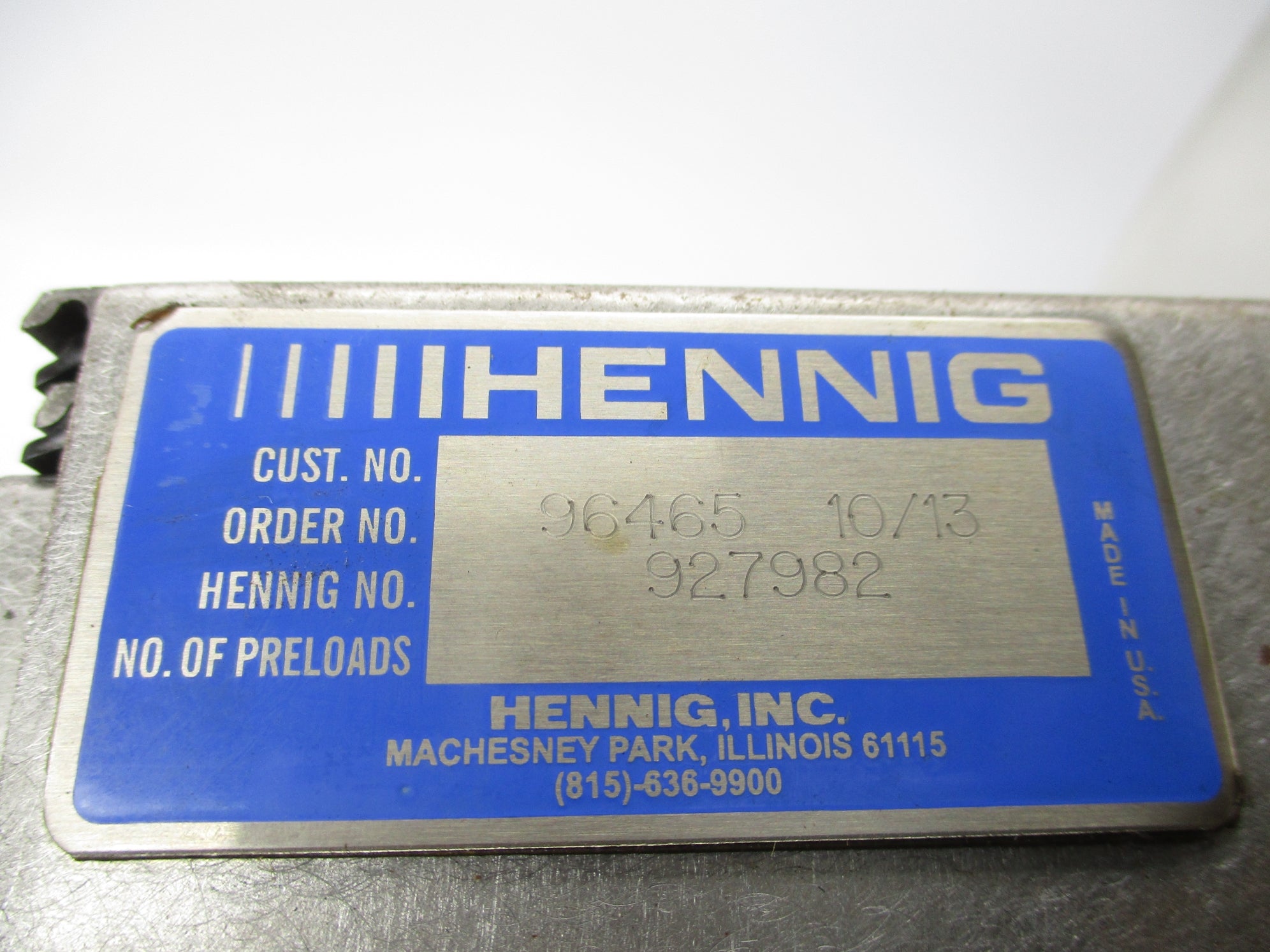 HENNIG 96465 10/13 927982 NSNP