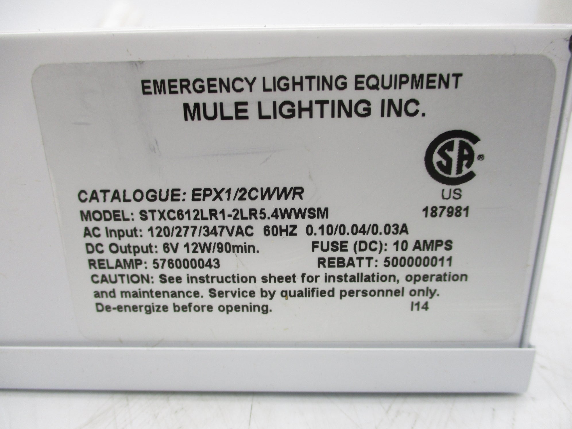 MULE LIGHTING EPX1/2CWWR NSNP