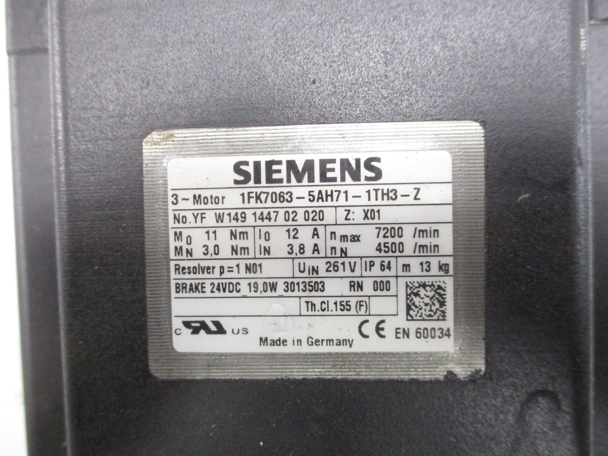 SIEMENS 1FK7063-5AH71-1TH3-Z NSNP