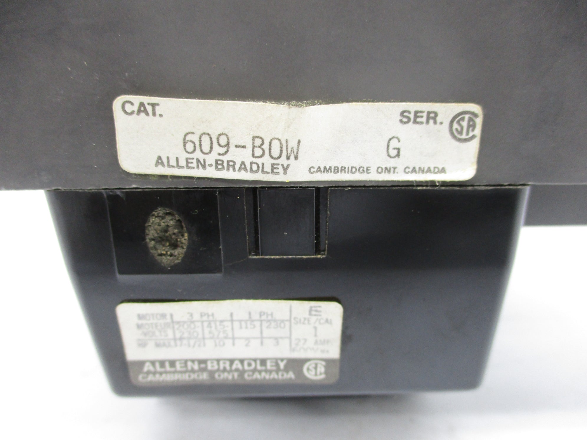 ALLEN BRADLEY 609-BOW SER. G (BR/YL) NSMP