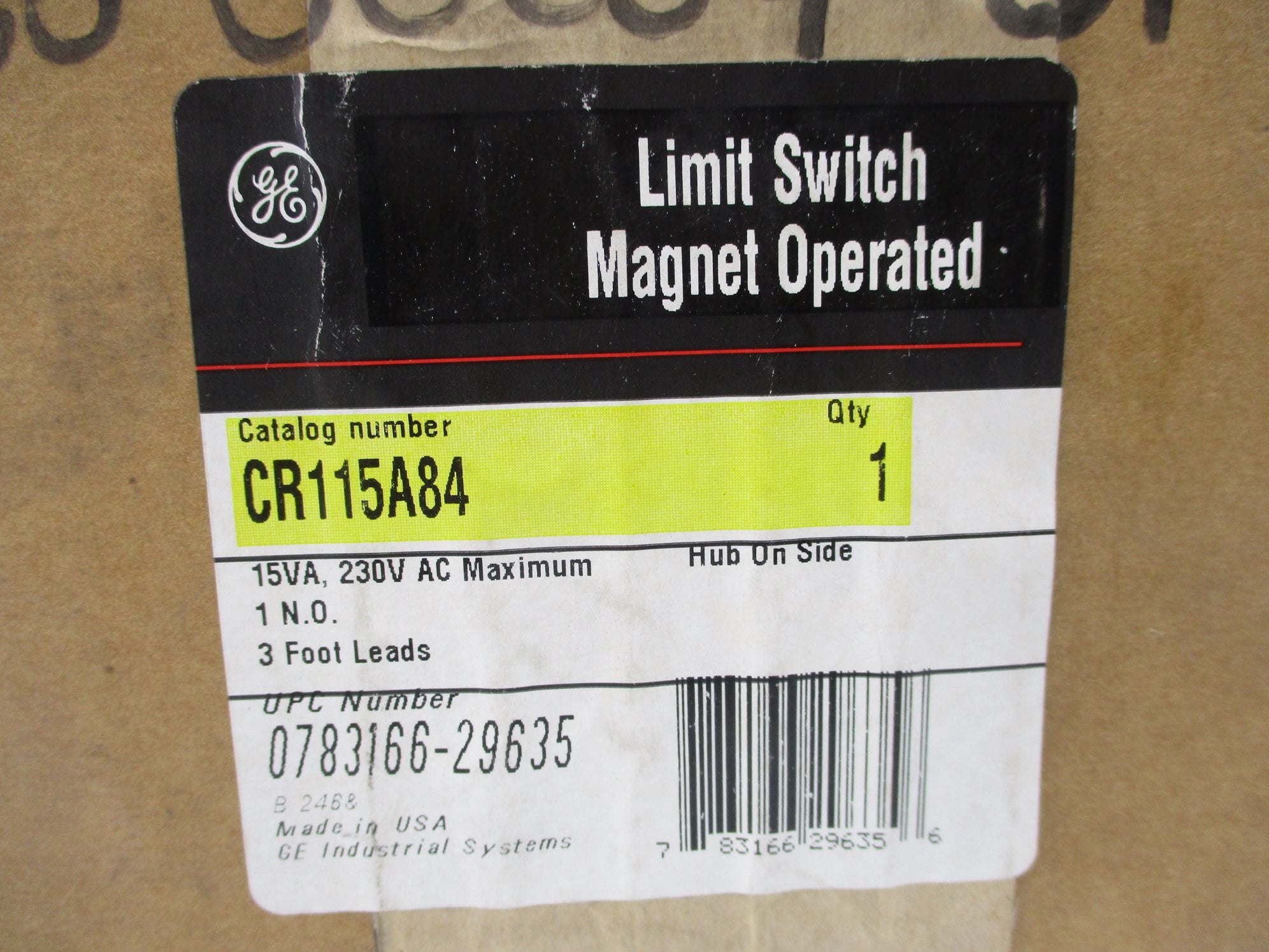 GENERAL ELECTRIC CR115A84 NSFS