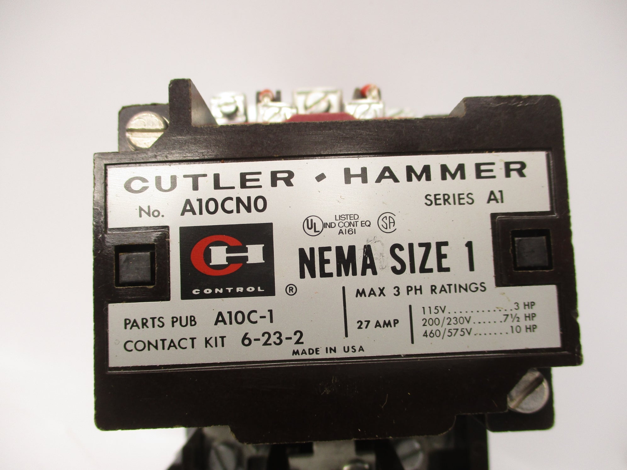 CUTLER HAMMER A10CN0A SER. A1 NSMP