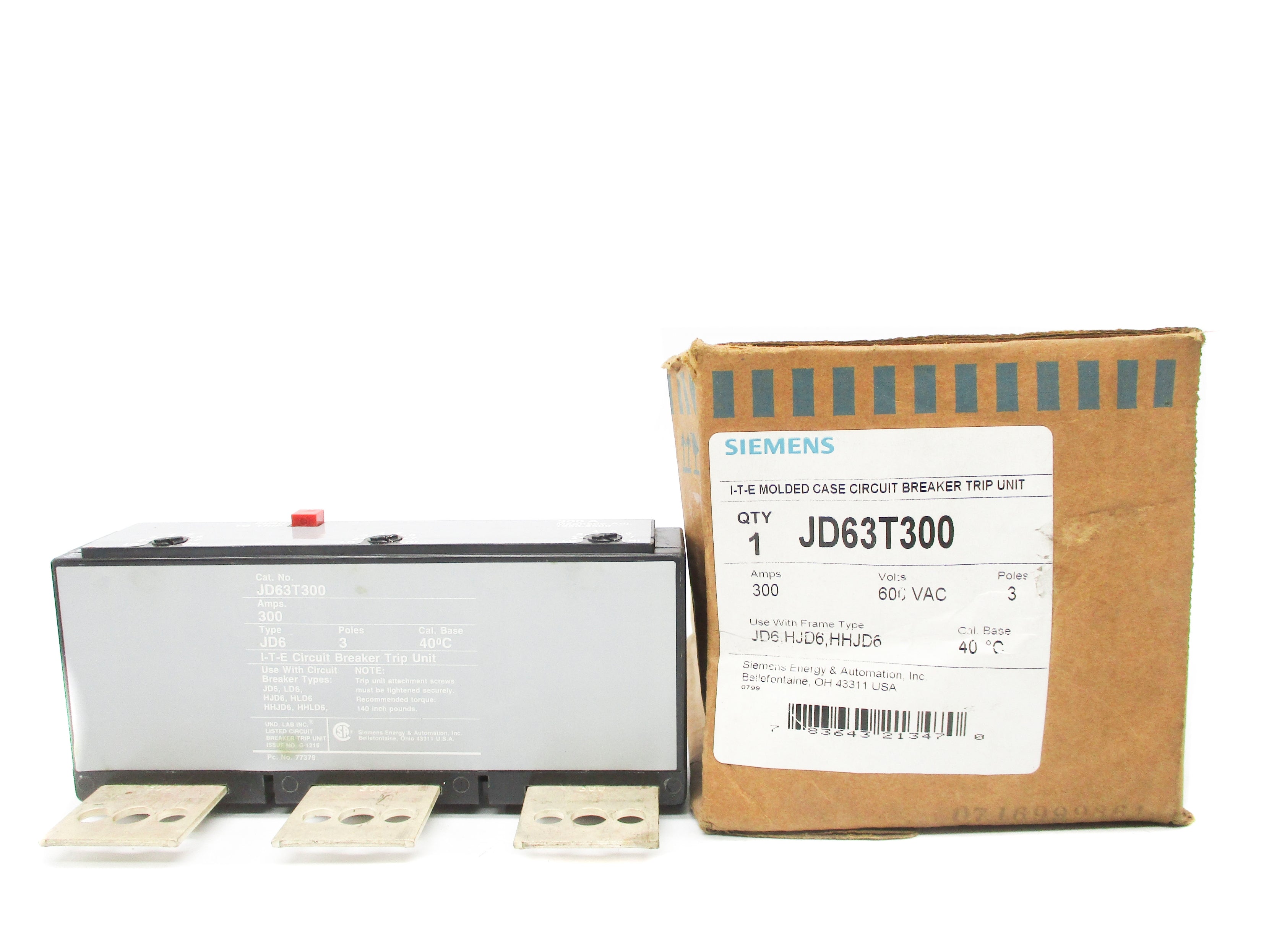 SIEMENS JD63T300 600VAC 300A NSMP