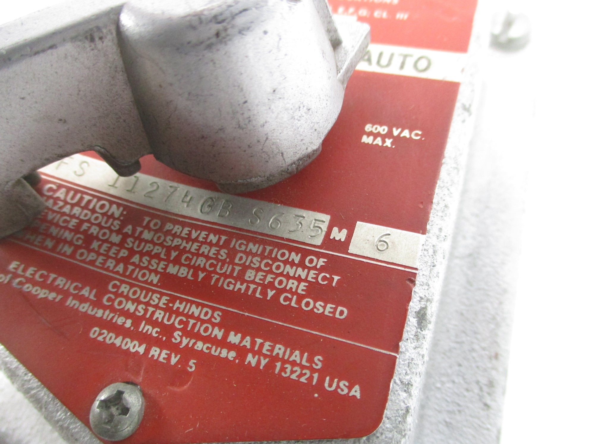 CROUSE HINDS EFS11274GB S635M6 UNMP
