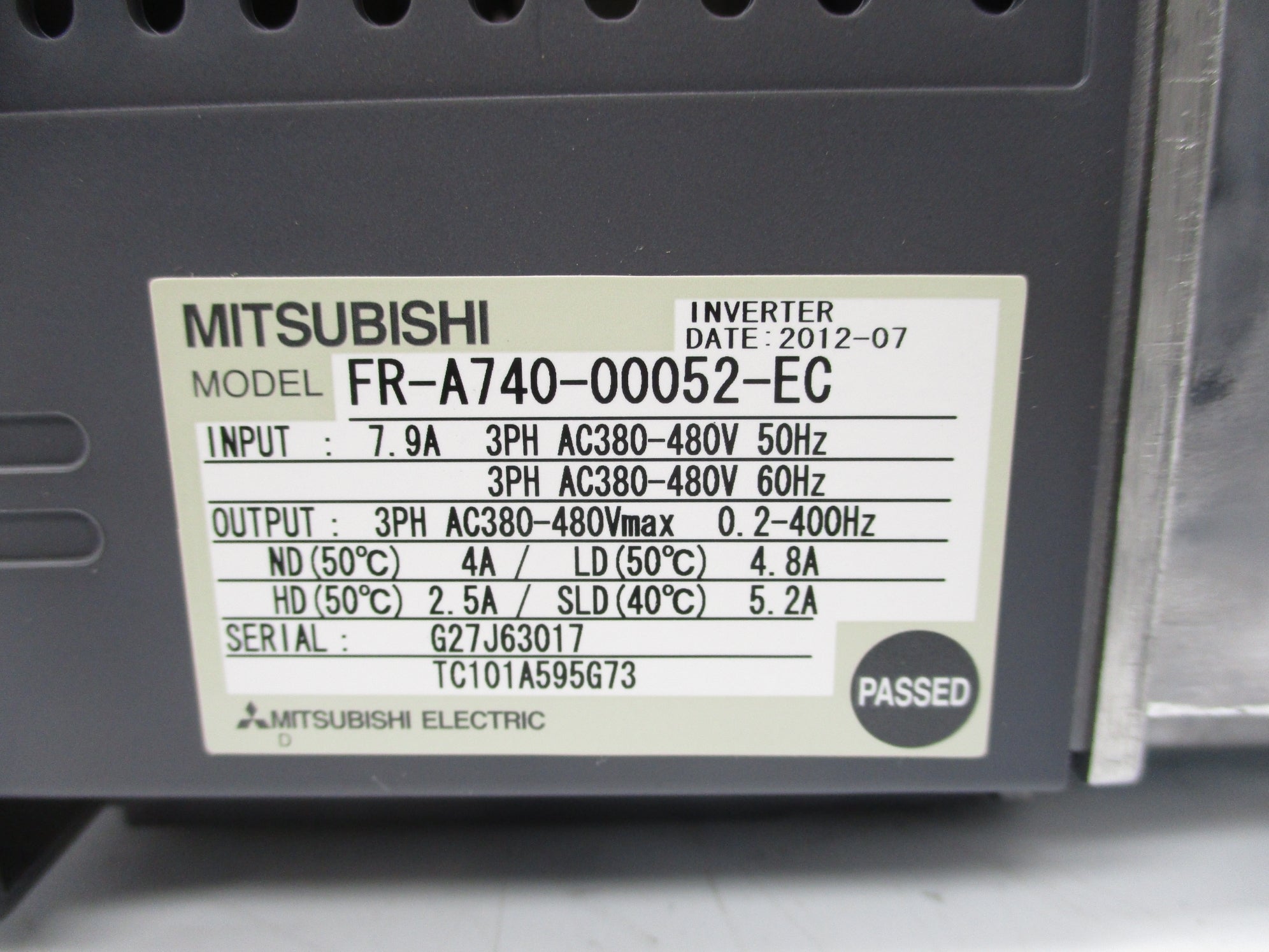 MITSUBISHI FR-A740-00052-EC NSMP