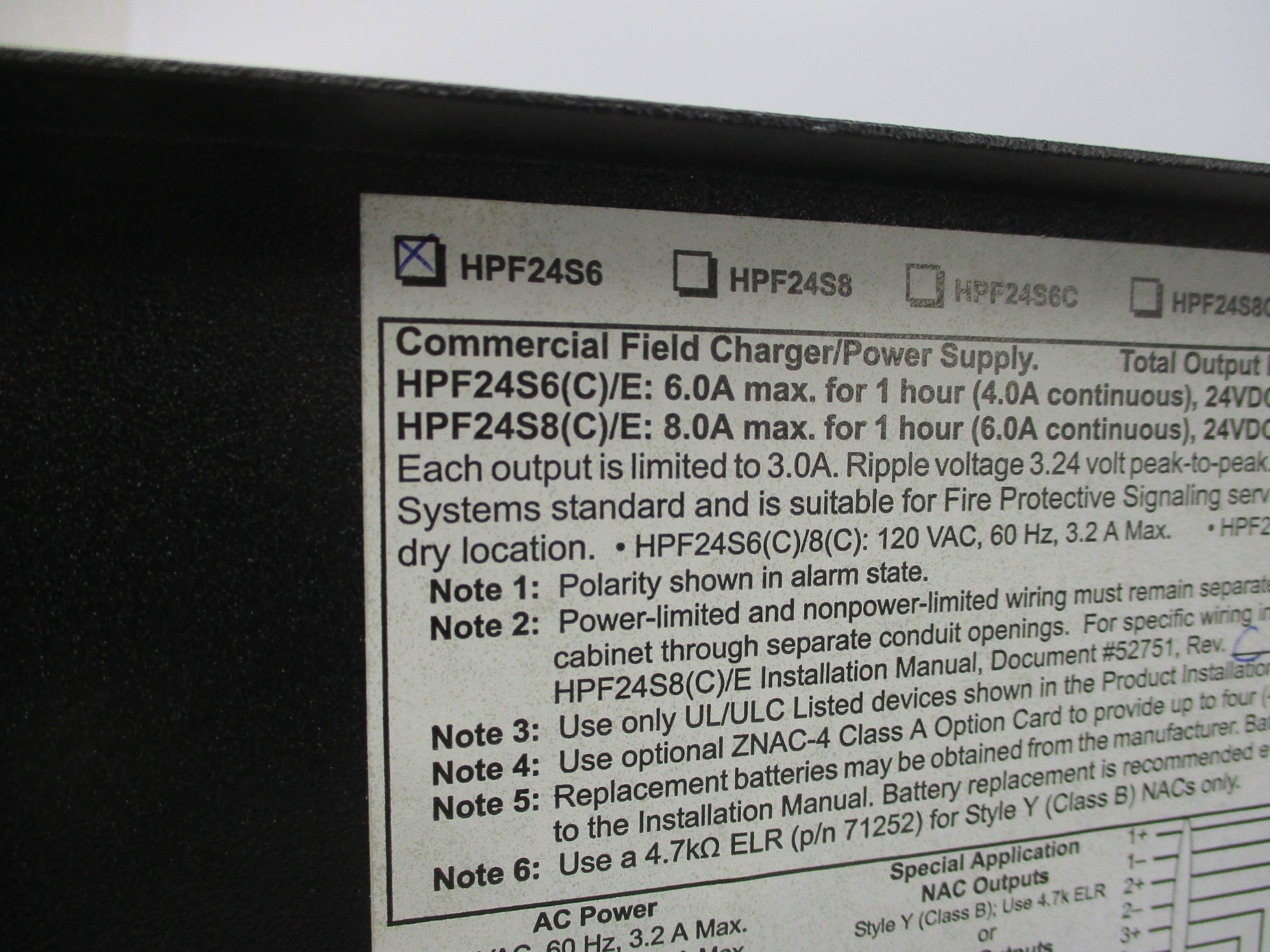 HONEYWELL HPF24S6 NSMP